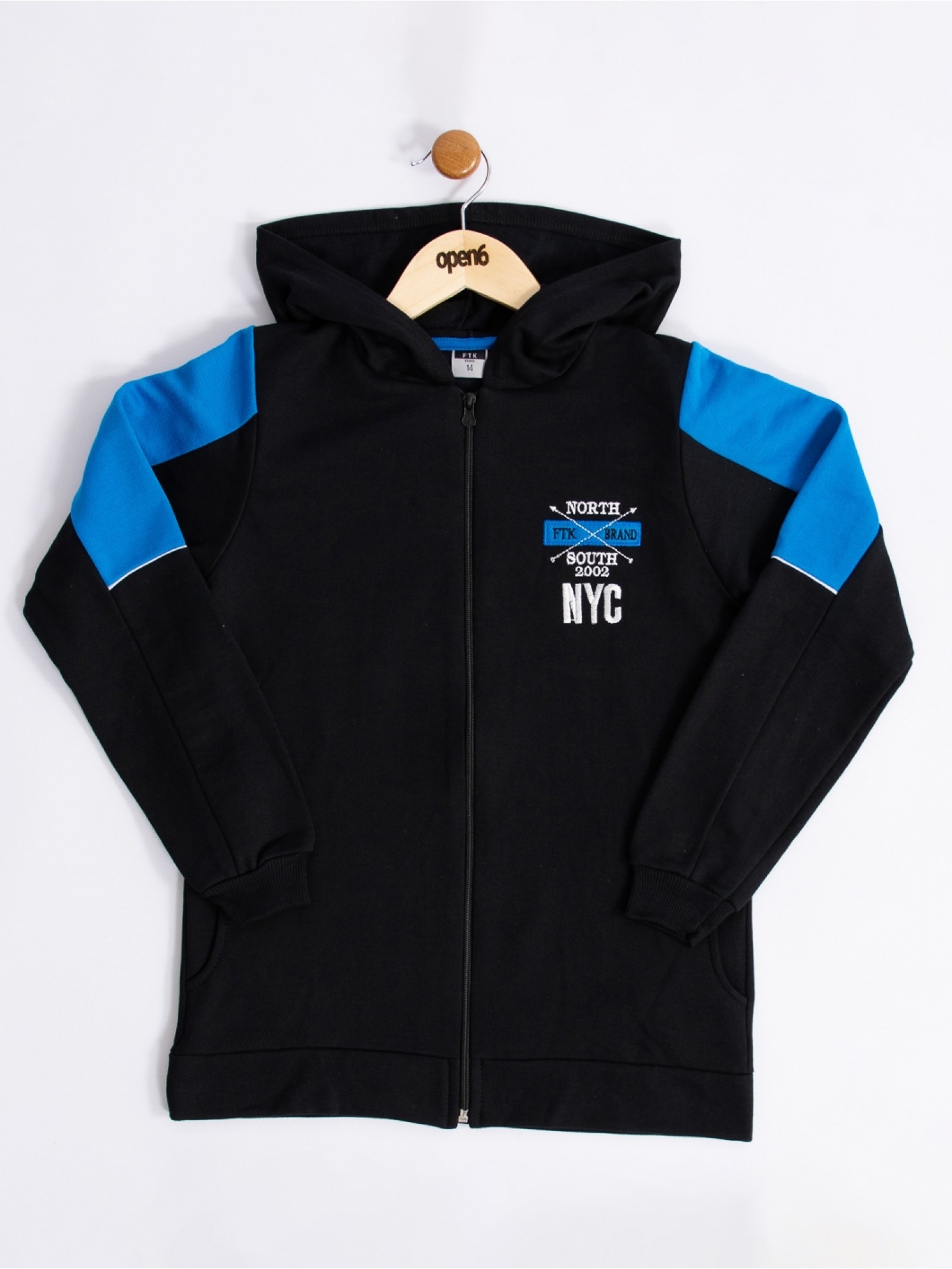 JAQUETA JUVENIL MASCULINA  NYC  PRETO   2164 - FTK BRAND 