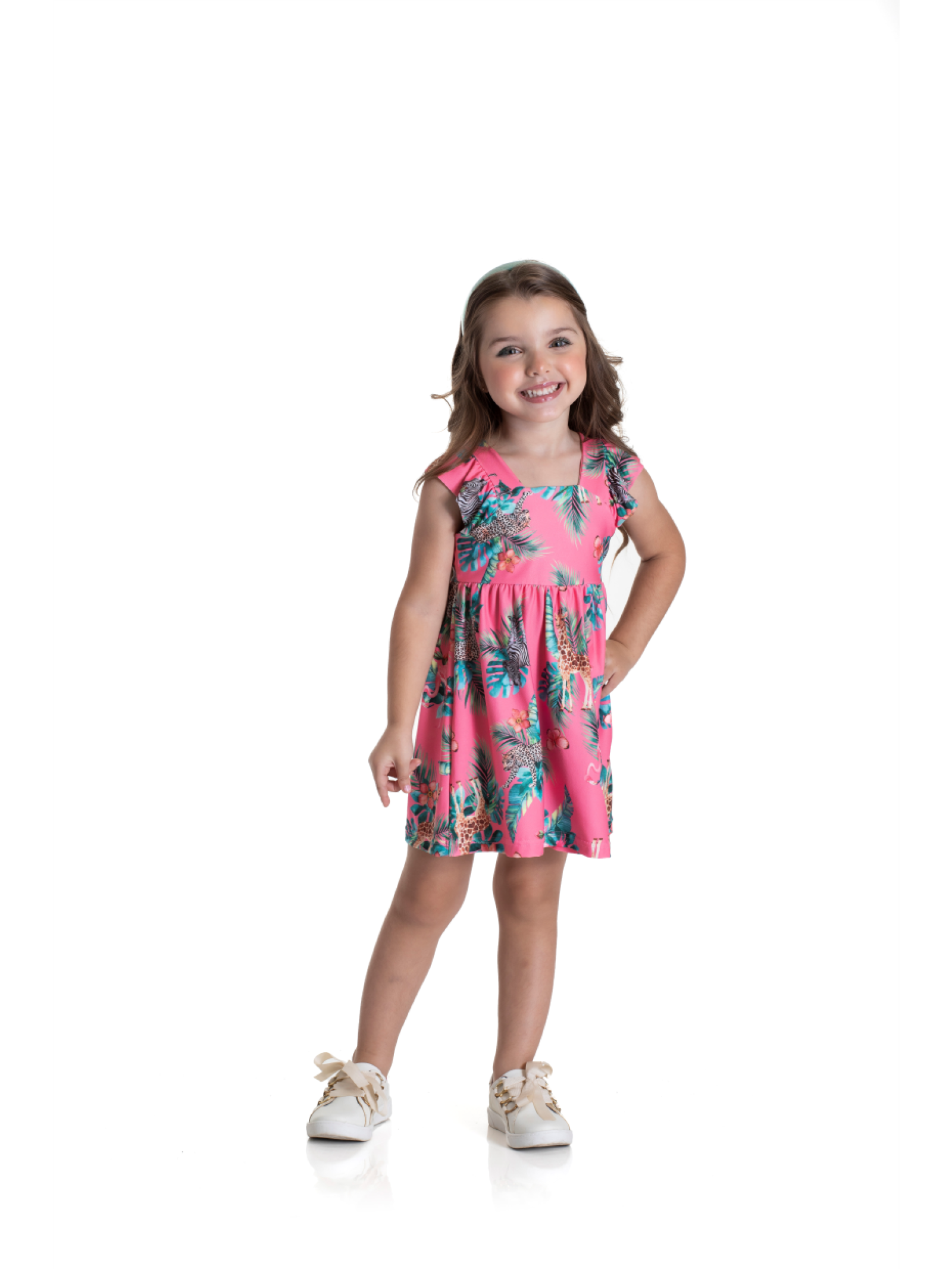 VESTIDO INFANTIL FEMININO SAFARI PINK 2180 - FTK BRAND 