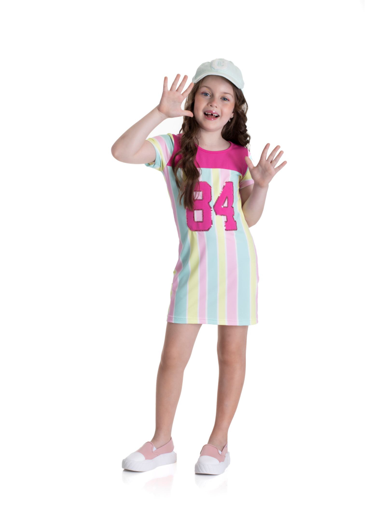 VESTIDO INFANTIL NUMERAL ROSA  2194 - FTK BRAND