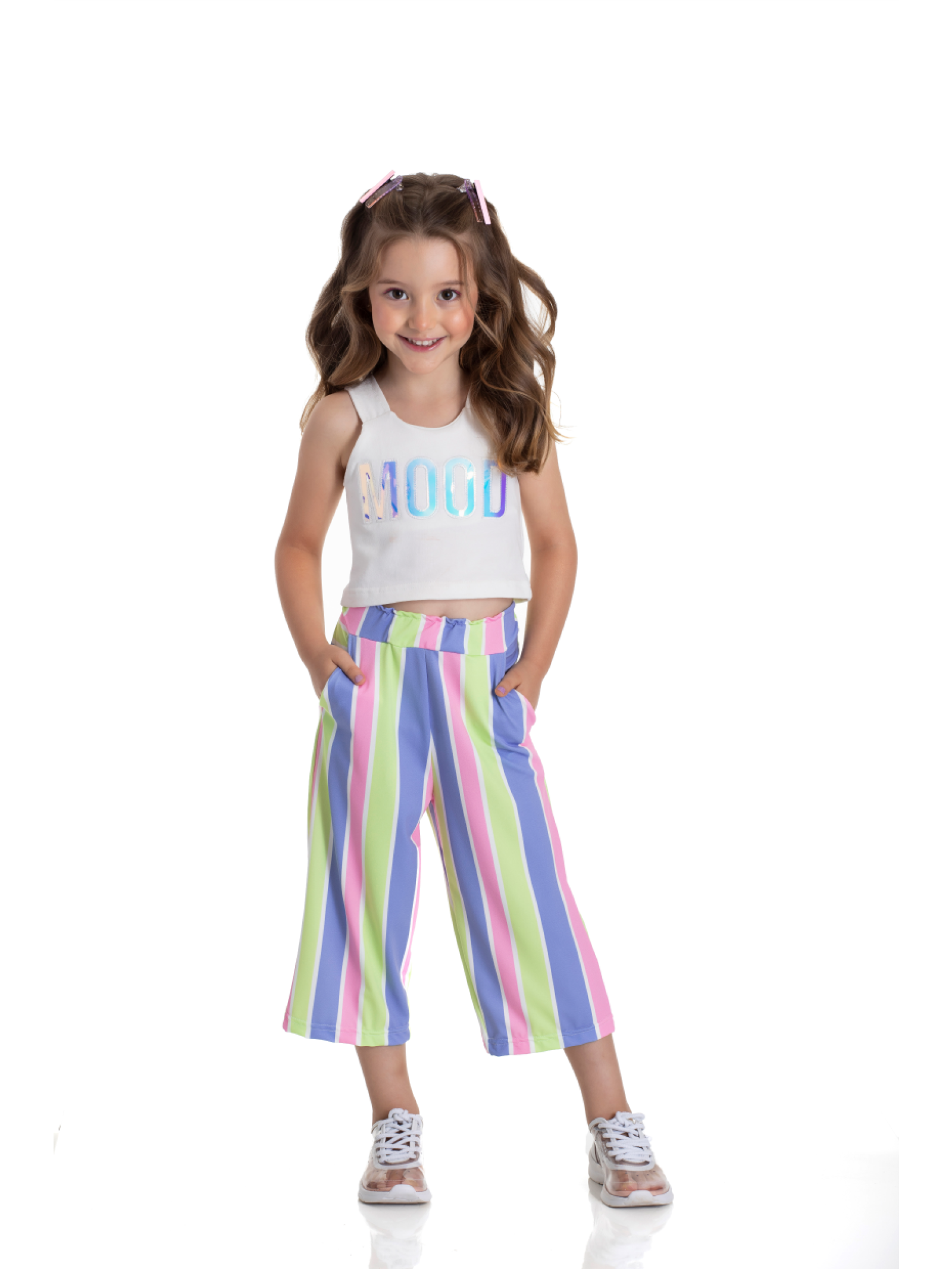 CONJUNTO INFANTIL FEMININO MOOD OFF WHITE 2205 - FTK BRAND 
