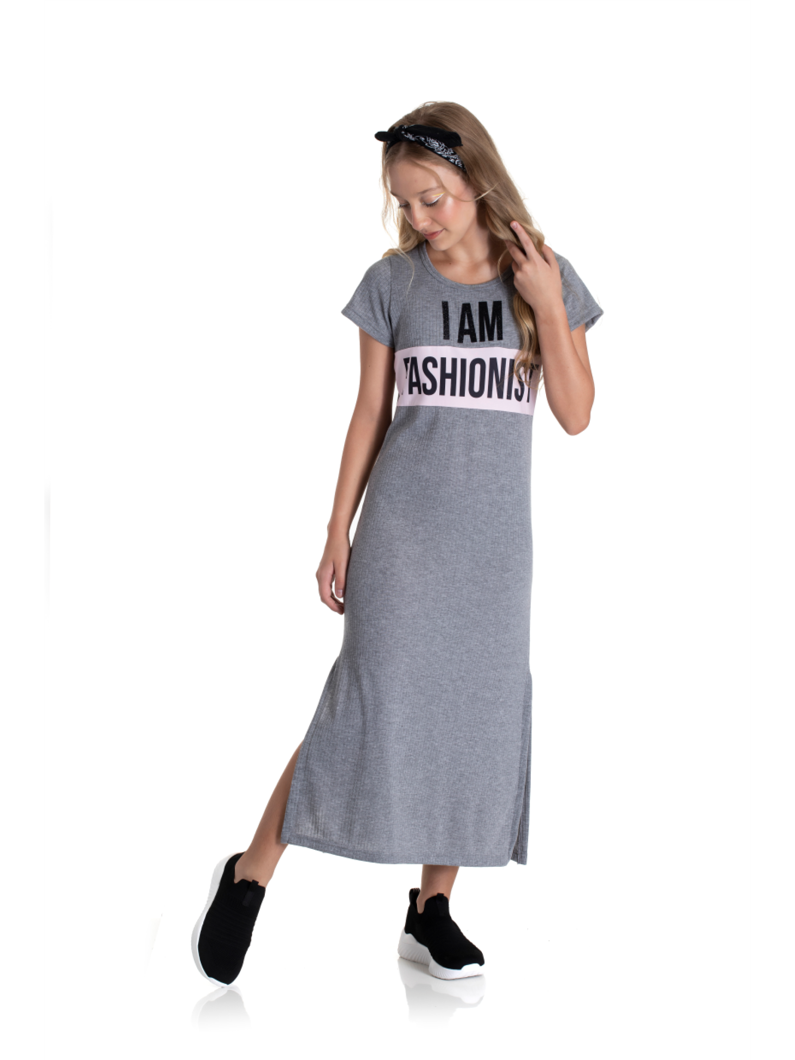 VESTIDO TEEN FEMININO FASHIONIST MESCLA 2214 - FTK BRAND