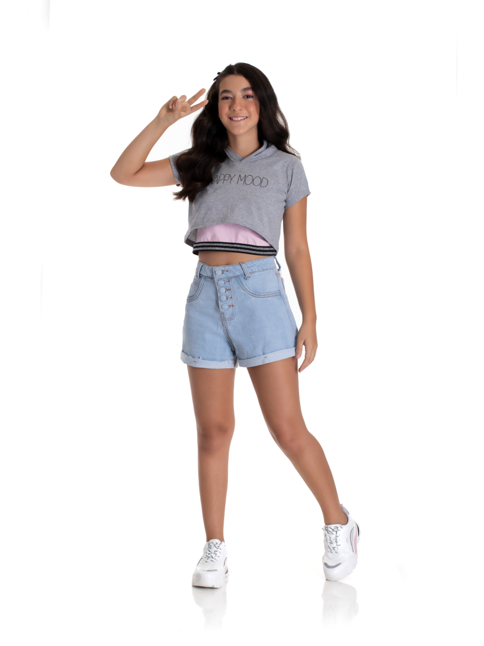 CONJUNTO TEEN FEMININO HAPPY MOOD MESCLA 2219 - FTK BRAND