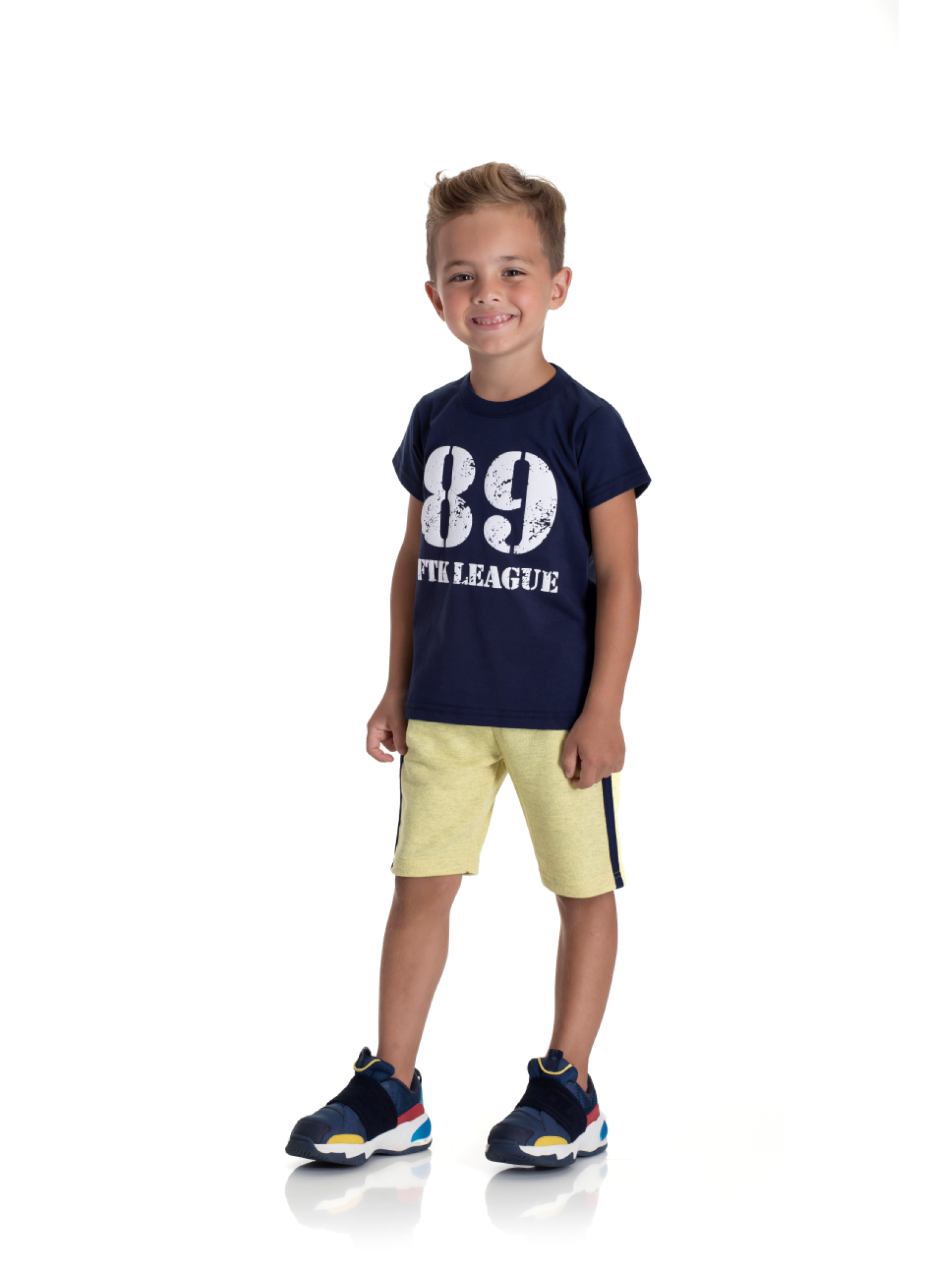 CONJUNTO INFANTIL MASCULINO LEAGUE MARINHO 2234 - FTK BRAND 