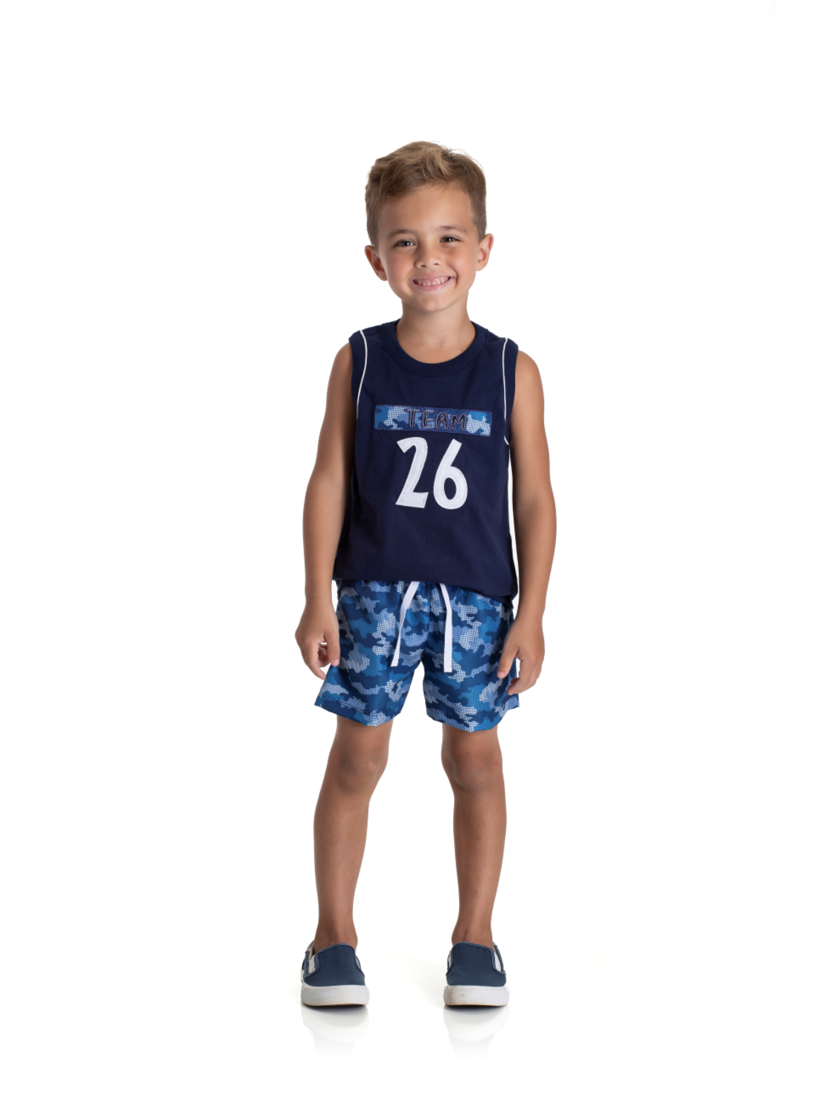 CONJUNTO INFANTIL MASCULINO CAMUFLADO MARINHO 2238 - FTK BRAND 