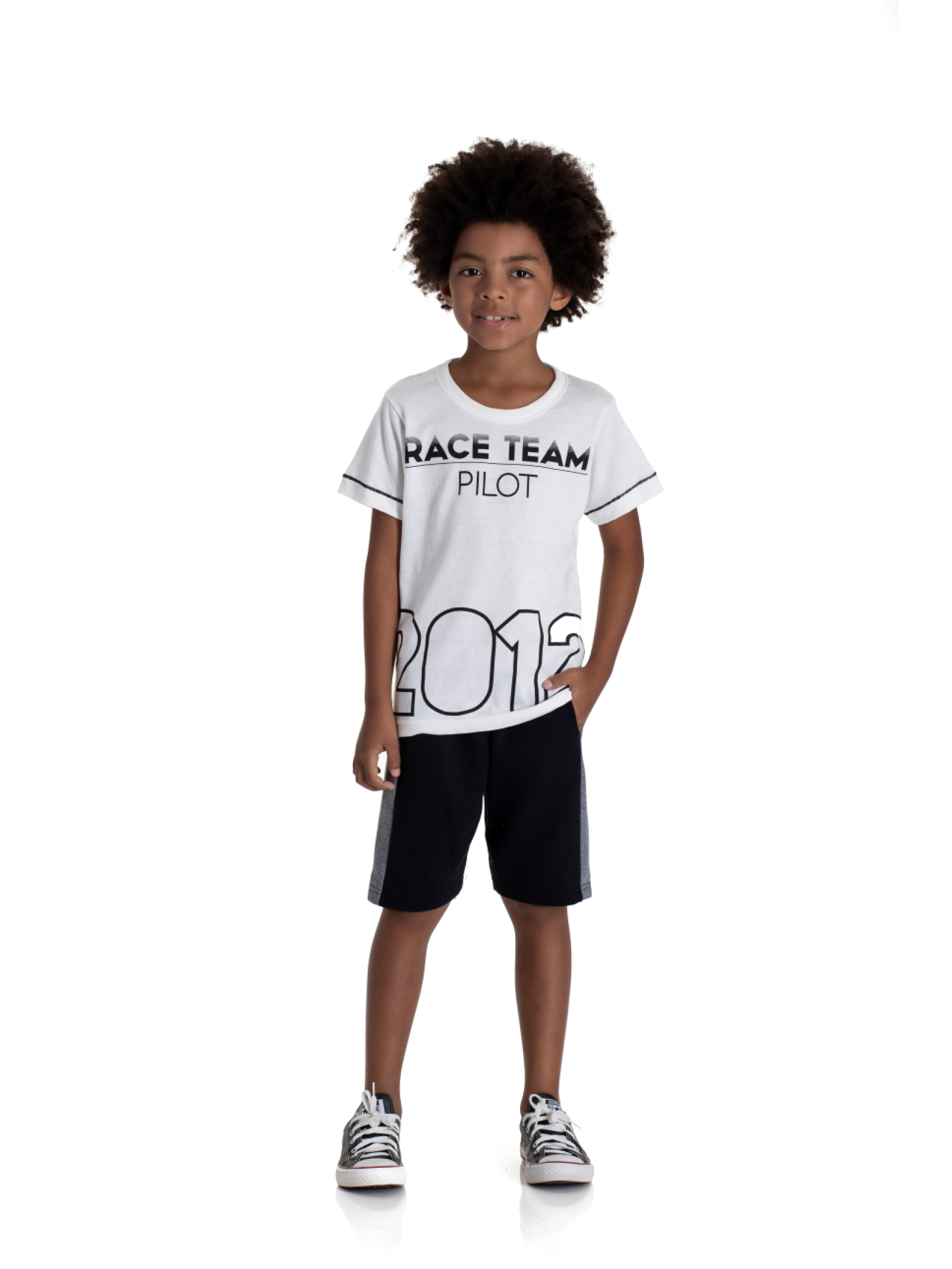 CONJUNTO INFANTIL MASCULINO RACE OFF WHITE 2242 - FTK BRAND 