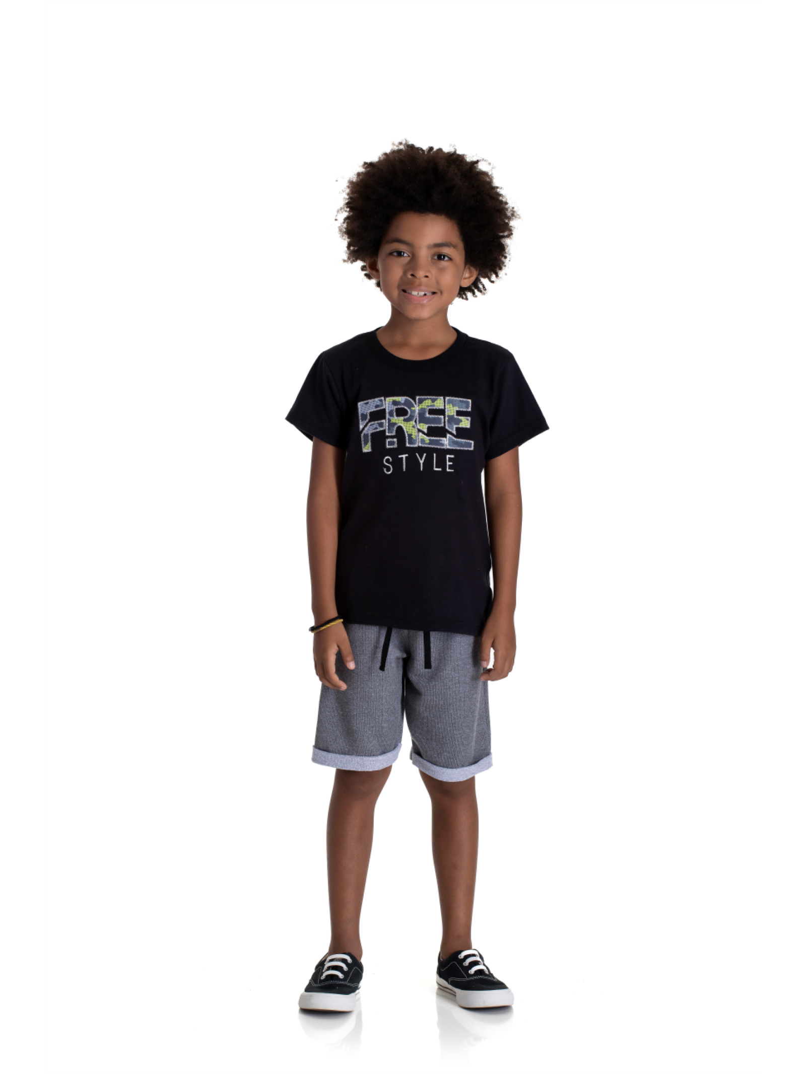CONJUNTO INFANTIL MASCULINO STYLE PRETO 2243 - FTK BRAND