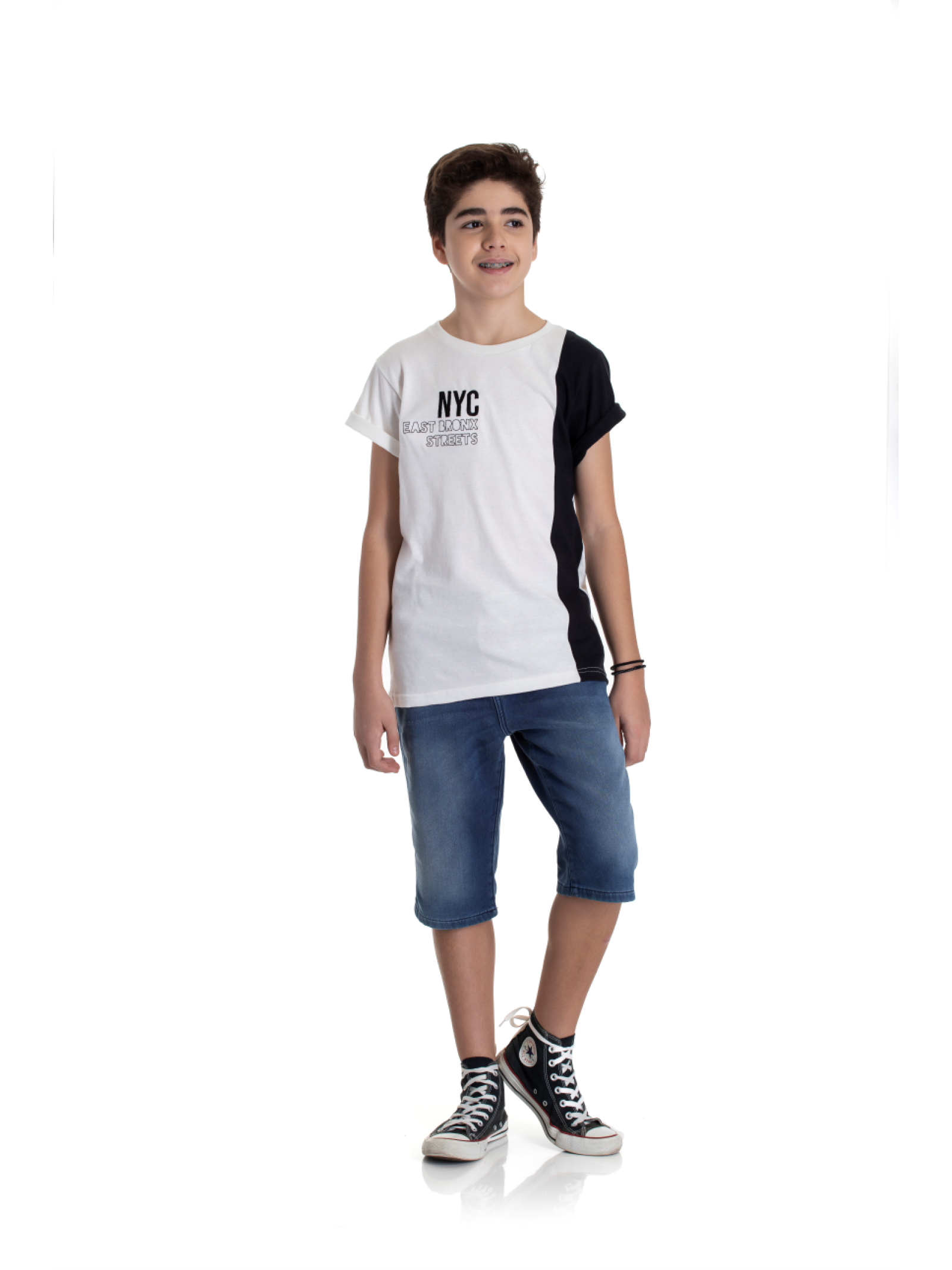 CAMISETA TEEN MASCULINO NYC OFF WHITE 2252 - FTK BRAND 