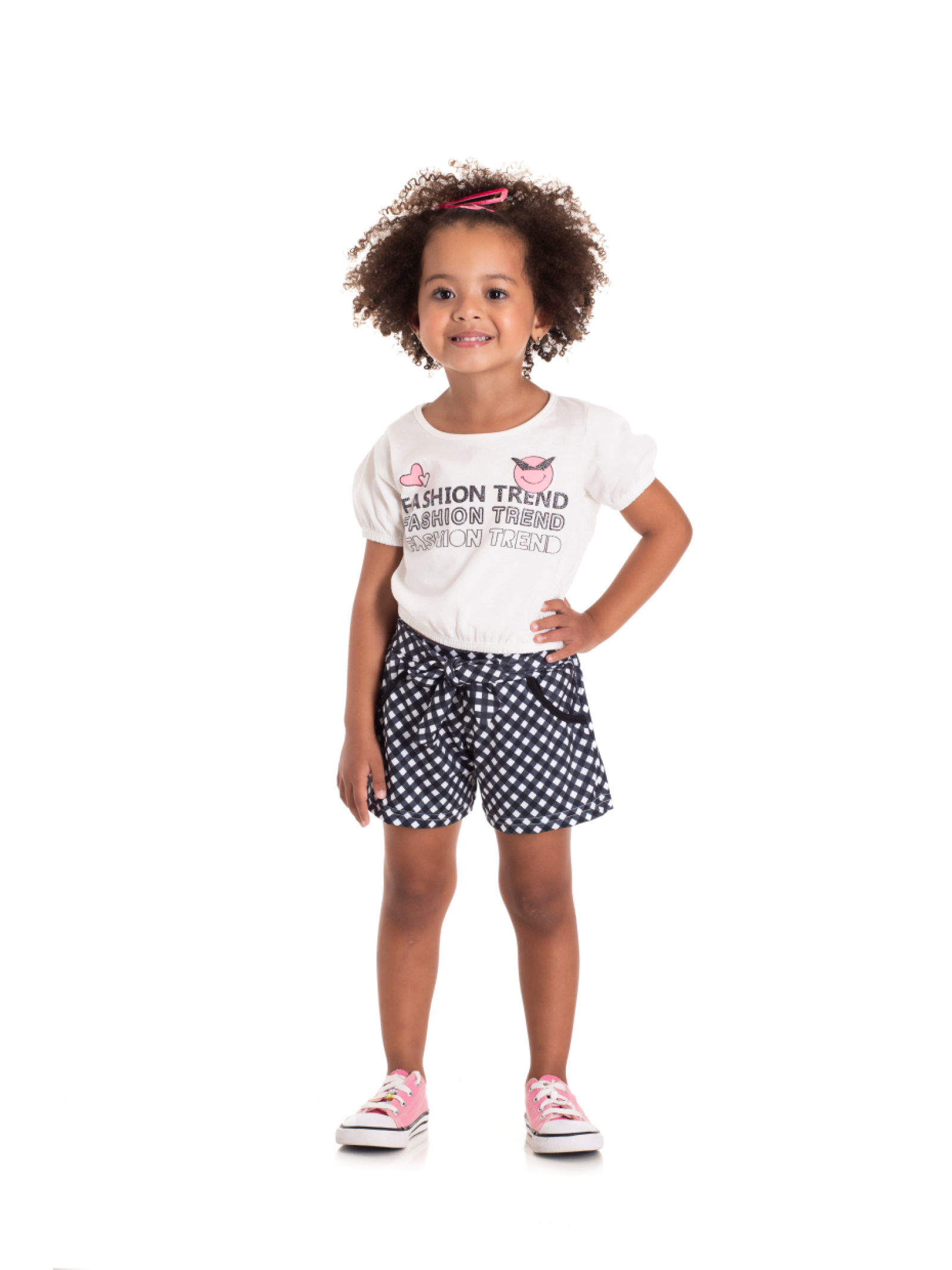CONJUNTO INFANTIL FEMININO FASHION PRETO 2352 - FTK BRAND 