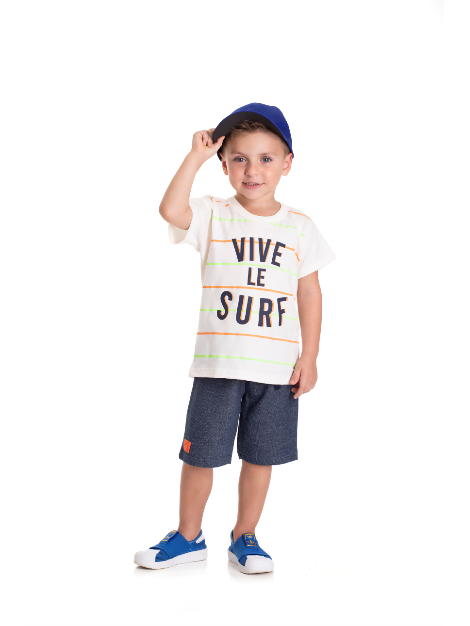 CONJUNTO INFANTIL MASCULINO SURF MARINHO 2387 - FTK BRAND 