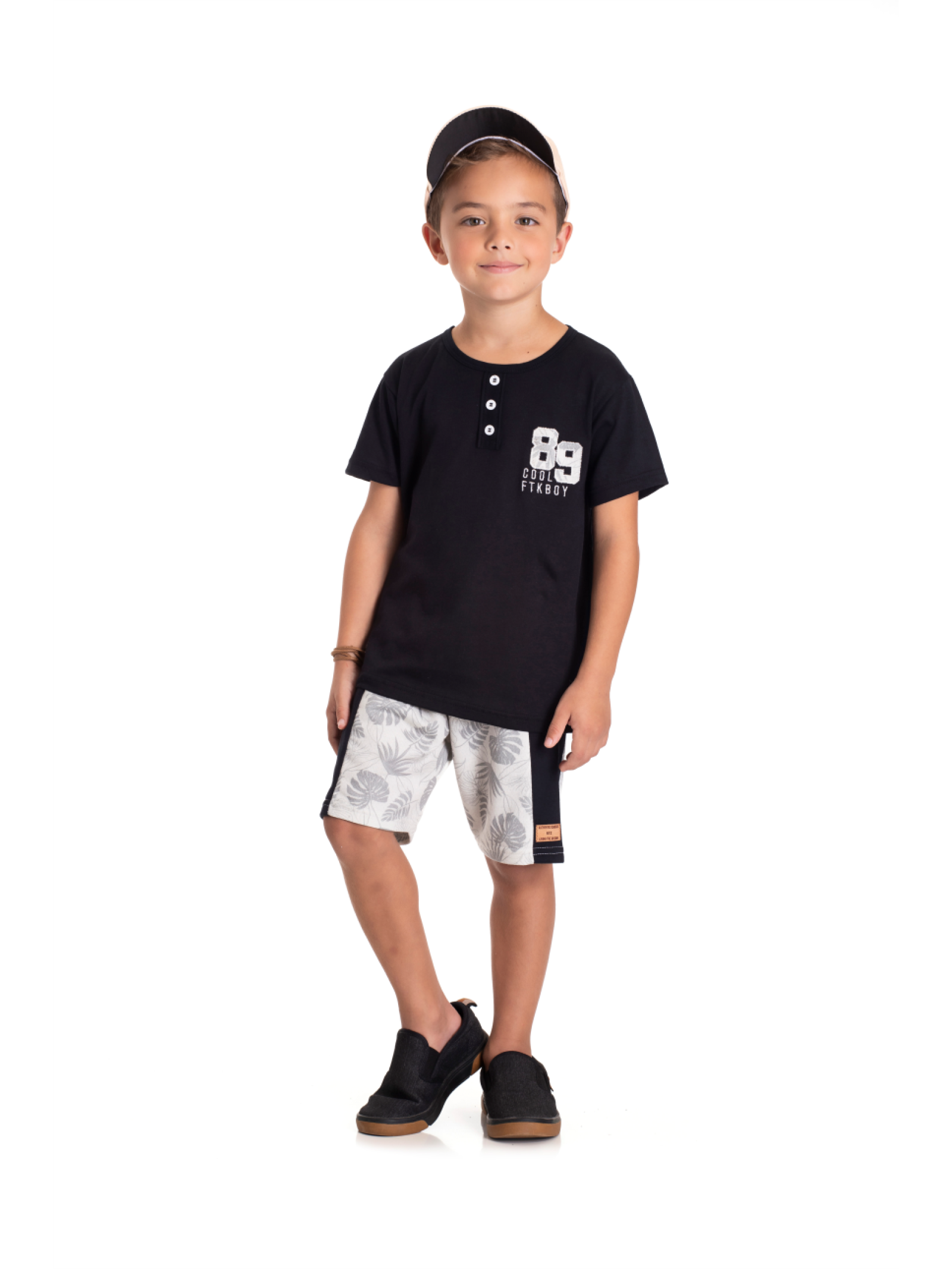 CONJUNTO INFANTIL MASCULINO NUMBER PRETO 2394 - FTK BRAND