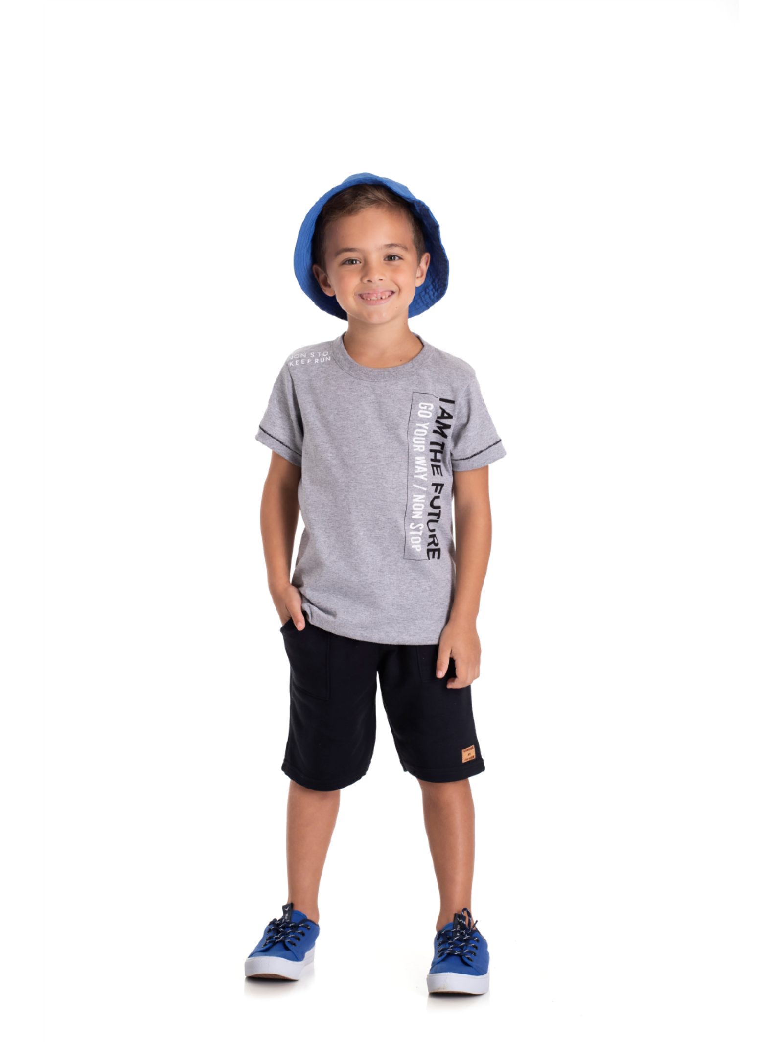 CONJUNTO INFANTIL MASCULINO FUTURE MESCLA 2398 - FTK BRAND 