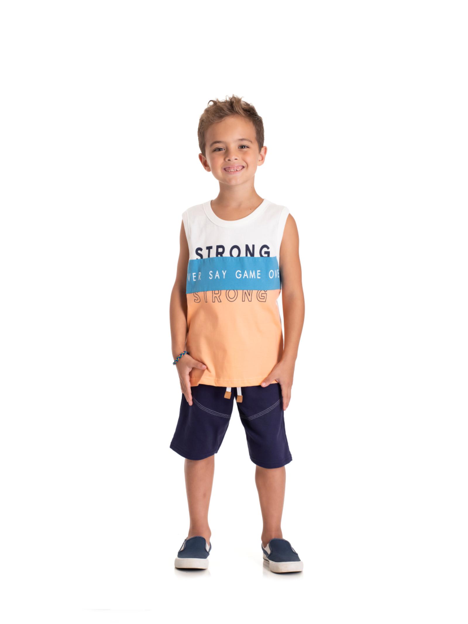 CONJUNTO INFANTIL MASCULINO STRONG LARANJA 2402 - FTK BRAND