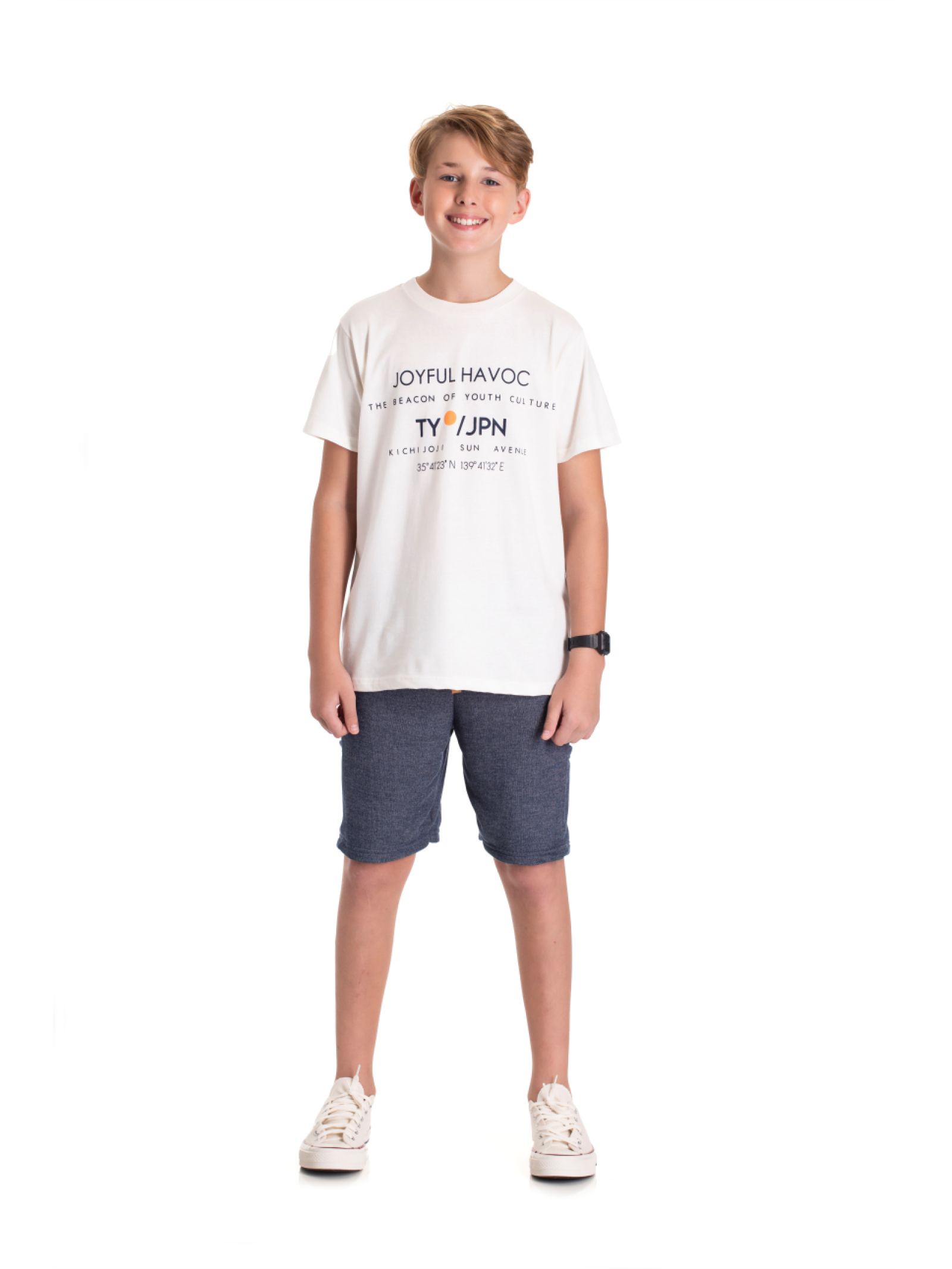 CONJUNTO TEEN MASCULINO JOYFUL OFF WHITE 2405  FTK BRAND 