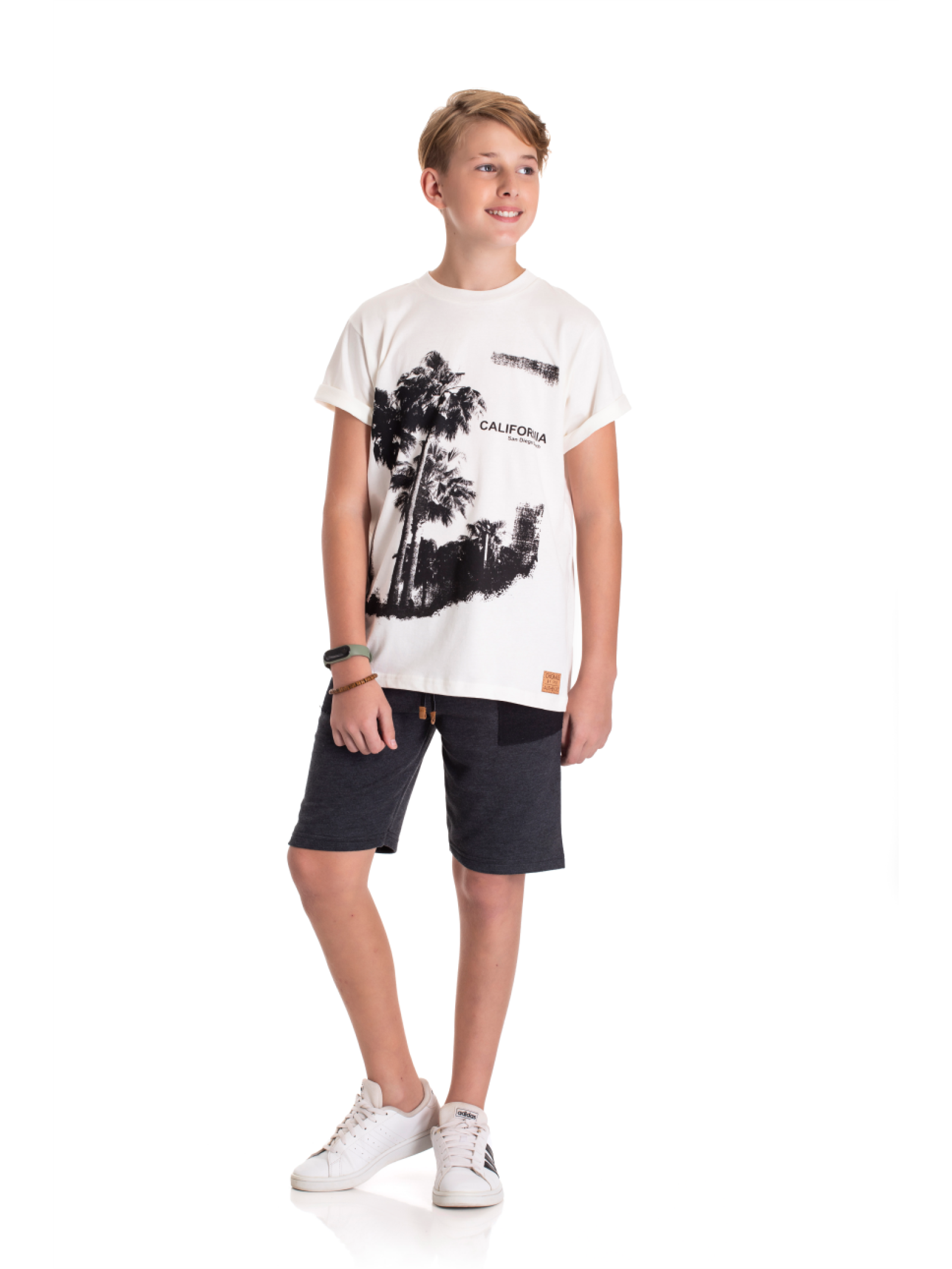 CAMISETA TEEN MASCULINO CALIFORNIA OFF WHITE 2409 - FTK BRAND