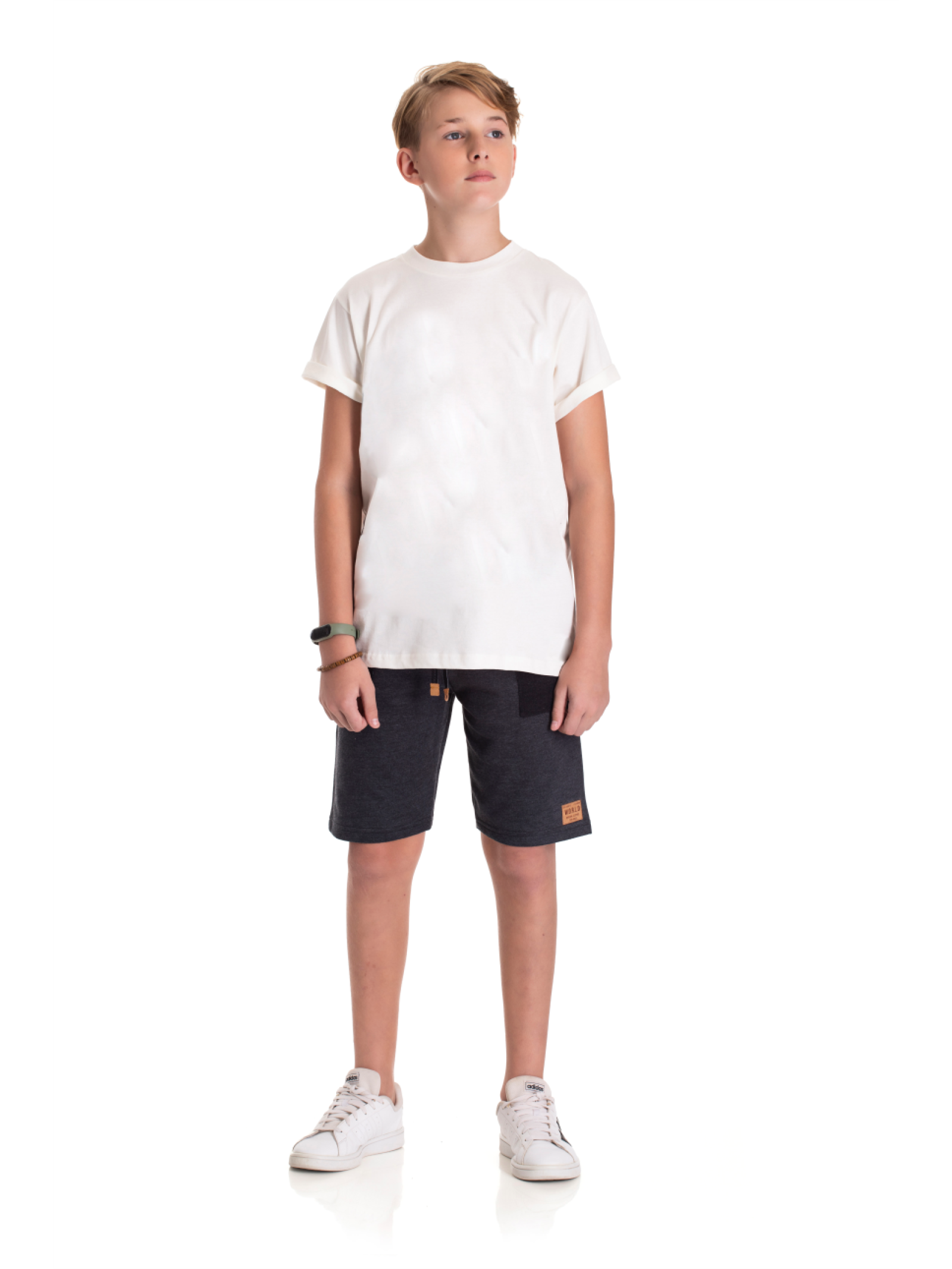 BERMUDA TEEN MASCULINO BASIC MESCLA 2414 - FTK BRAND 