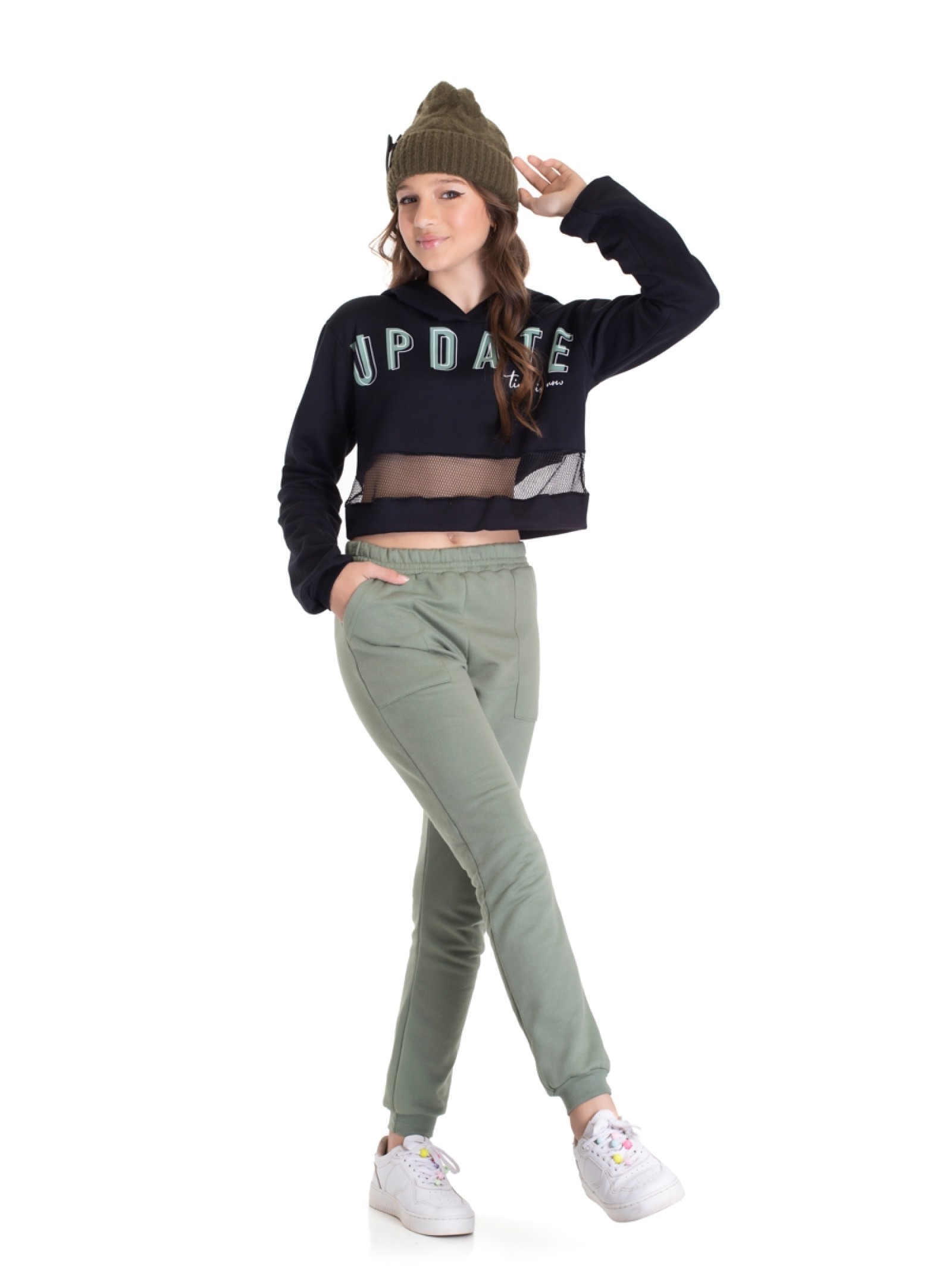 CONJUNTO TEEN FEMININO UPDATE PRETO 2447 - FTK BRAND 