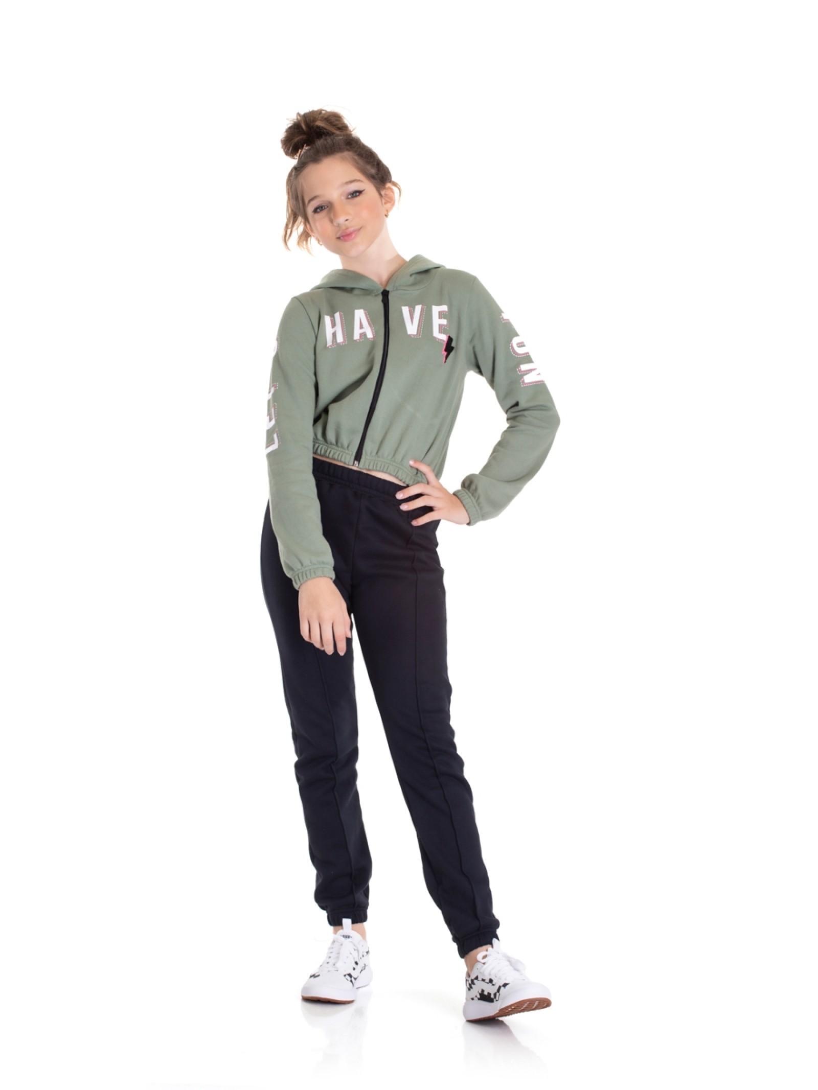 CONJUNTO TEEN FEMININO HAVE FUN VERDE CHÁ  2450 - FTK BRAND
