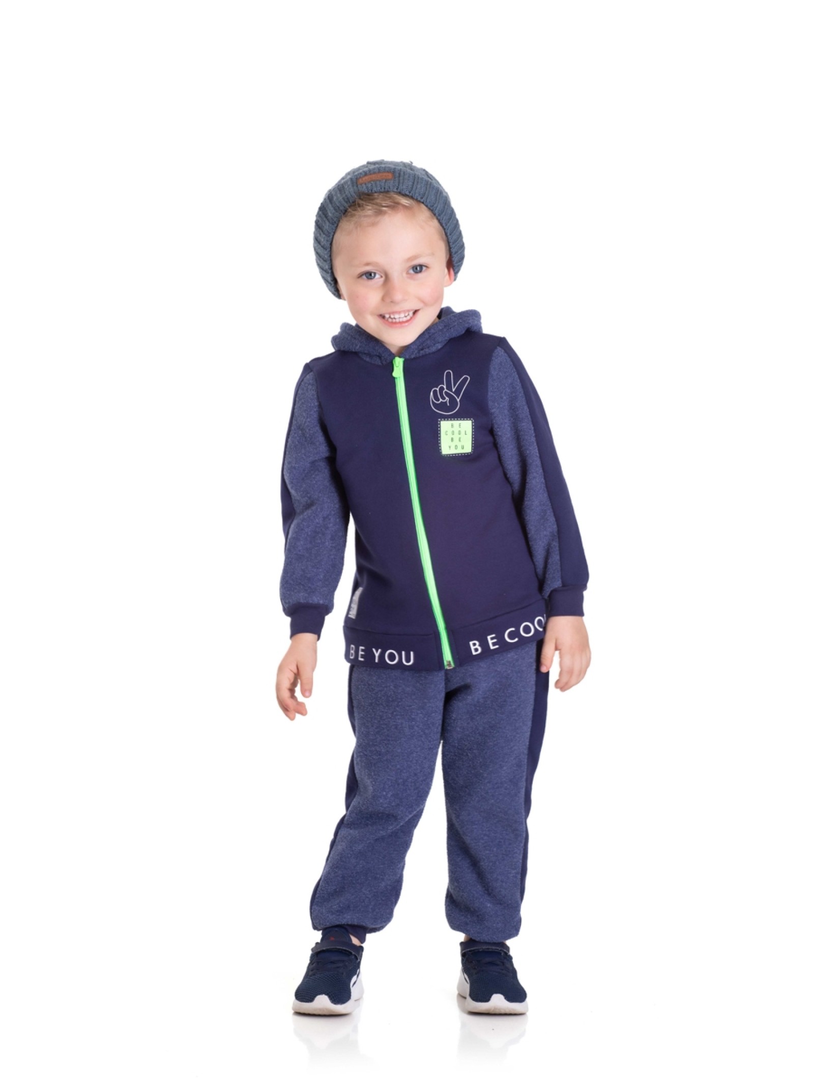 CONJUNTO INFANTIL MASCULINO BE COOL  MARINHO 2463 - FTK BRND