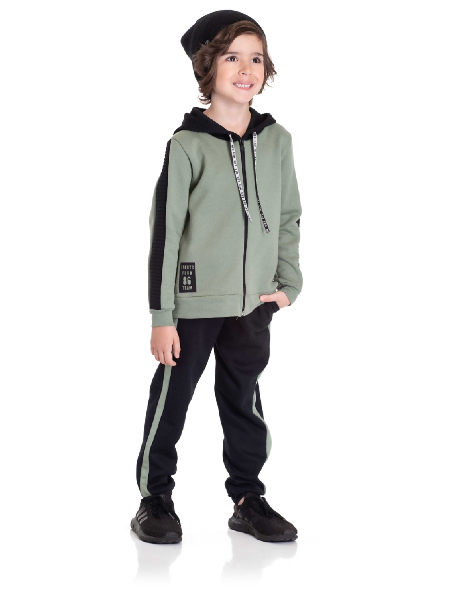 CONJUNTO INFANTIL MASCULINO CLUB VERDE CHÁ 2469 - FTK BRAND 