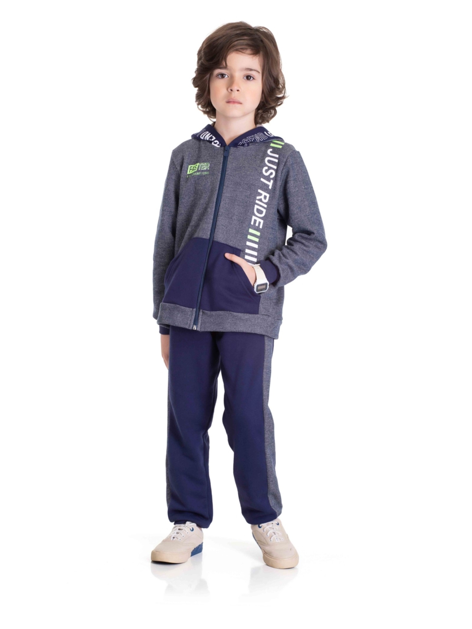 CONJUNTO INFANTIL MASCULINO JUST RIDE MARINHO 2470 - FTK BRAND