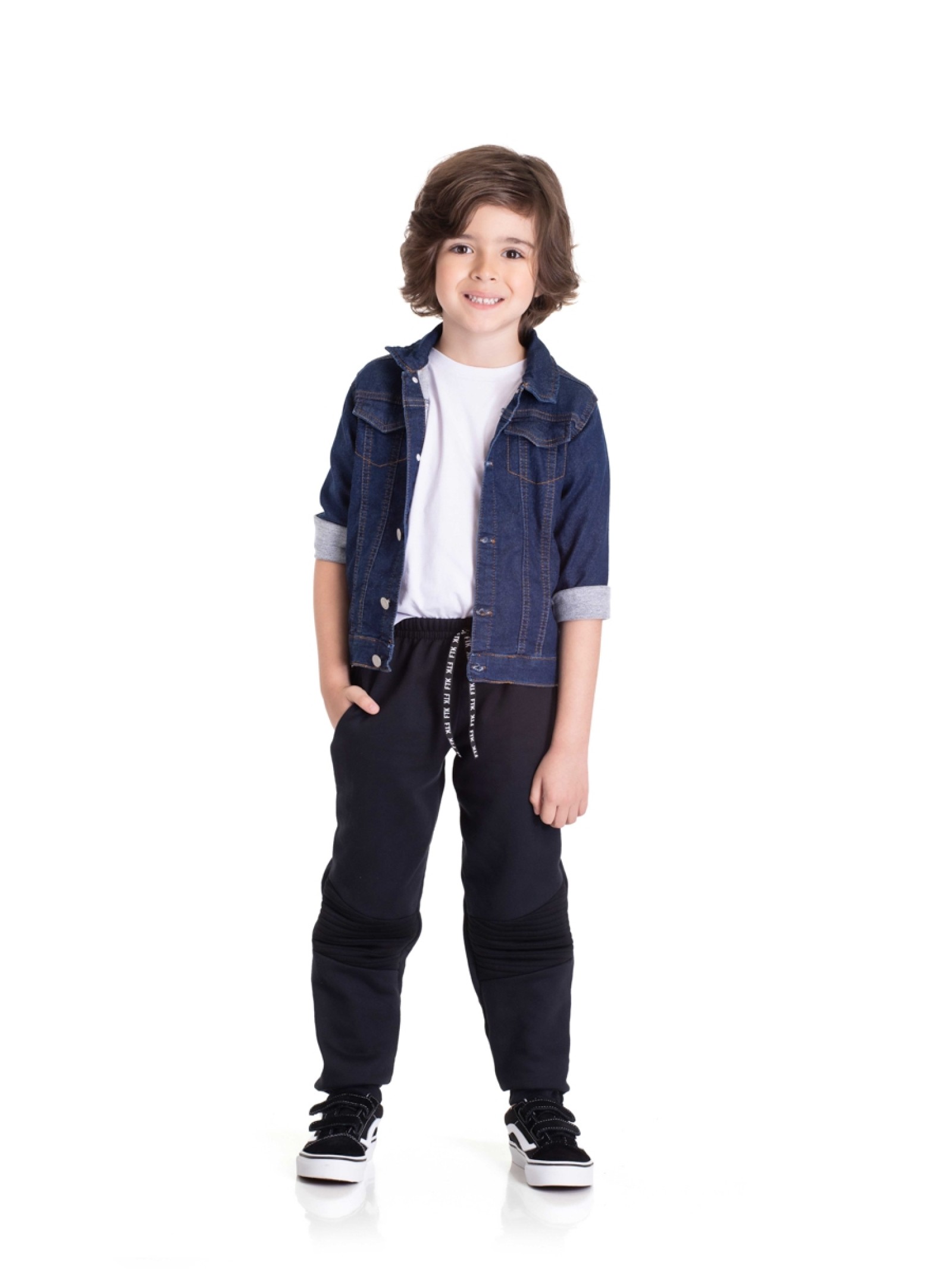 CALÇA INFANTIL MASCULINA  ESSENCIAL PRETA  2475 - FTK BRAND 