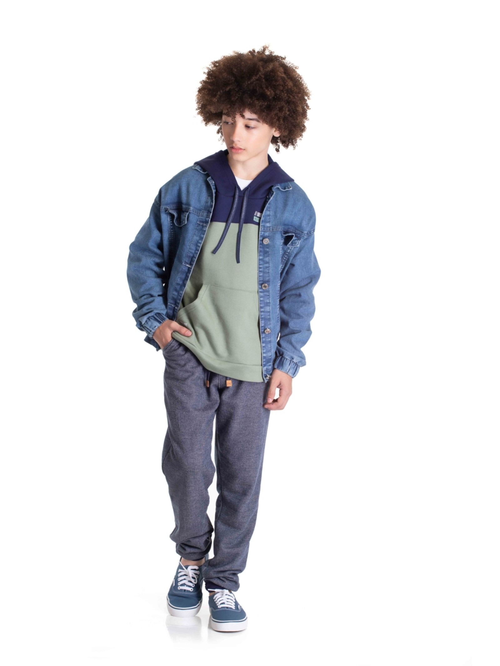 CALÇA TEEN MASCULINA BASIC MARINHO 2486 - FTK BRAND