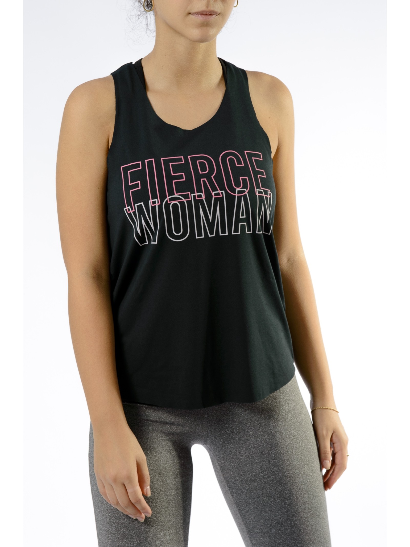 BLUSA  FITNESS FEMININA EM CREPE PRETO 4000-11