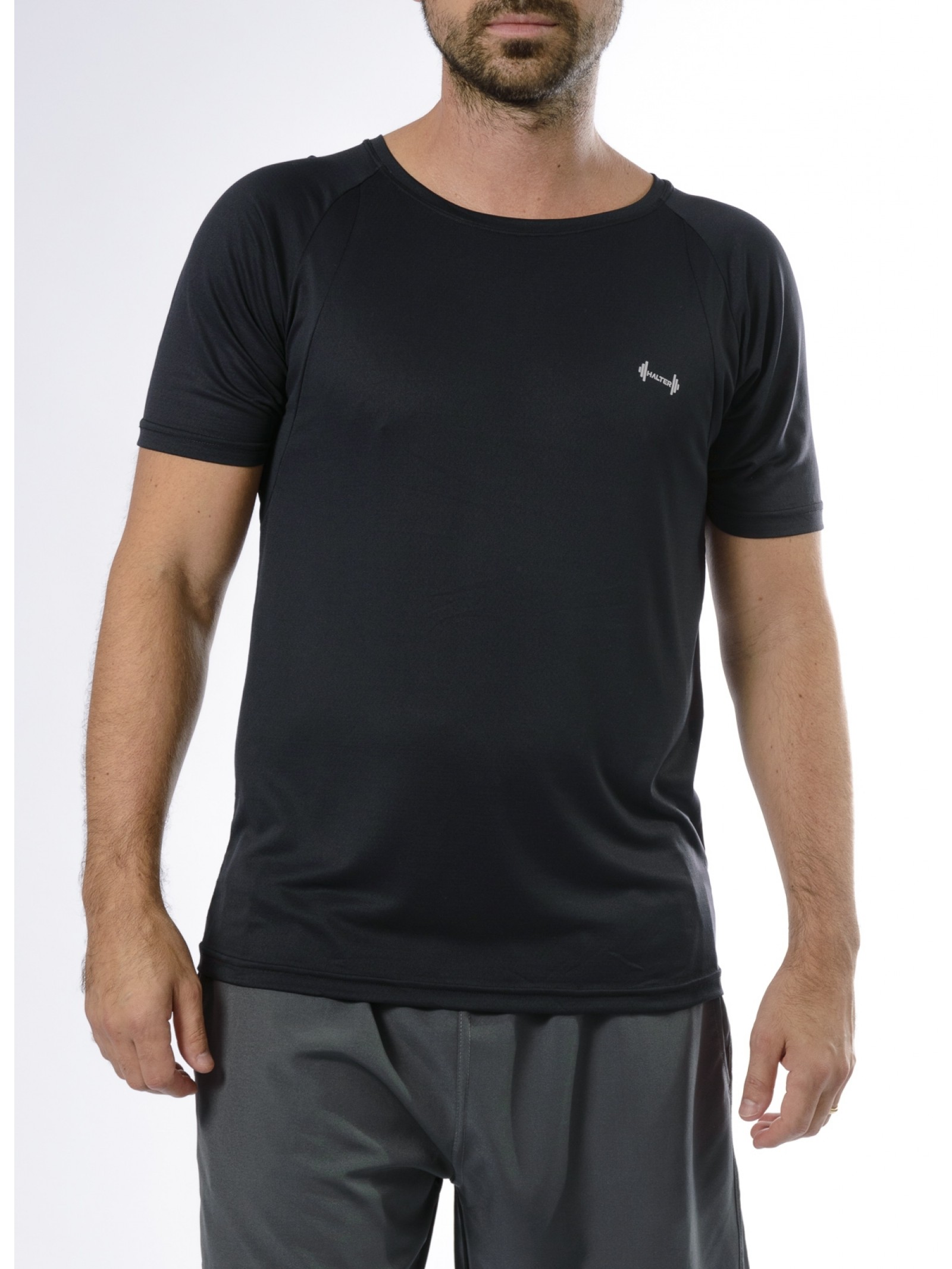 CAMISETA  FITNESS POLIAMIDA PRETO 4050