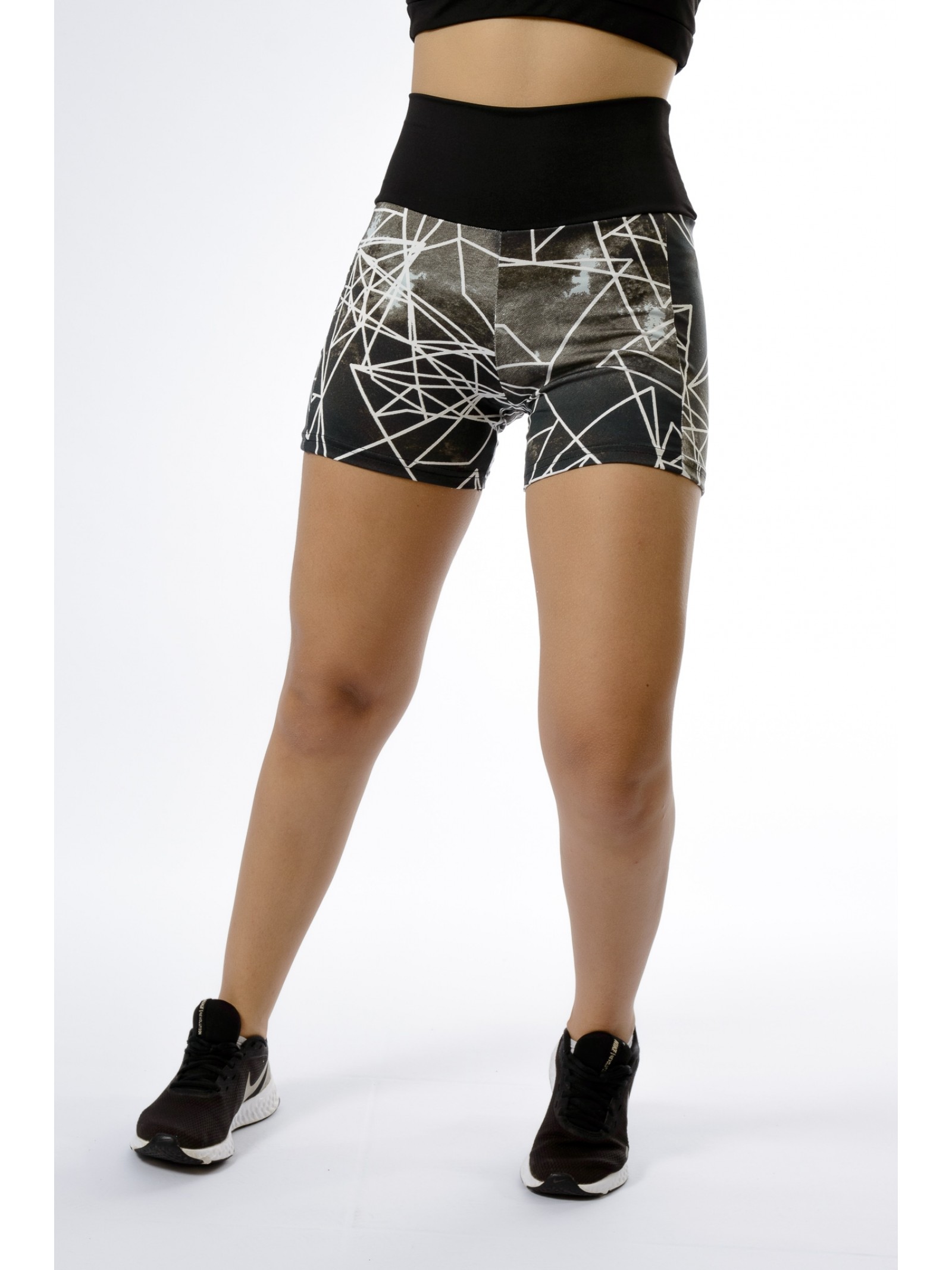 BERMUDA SUPLEX ESTAMPADO PRETO 4060