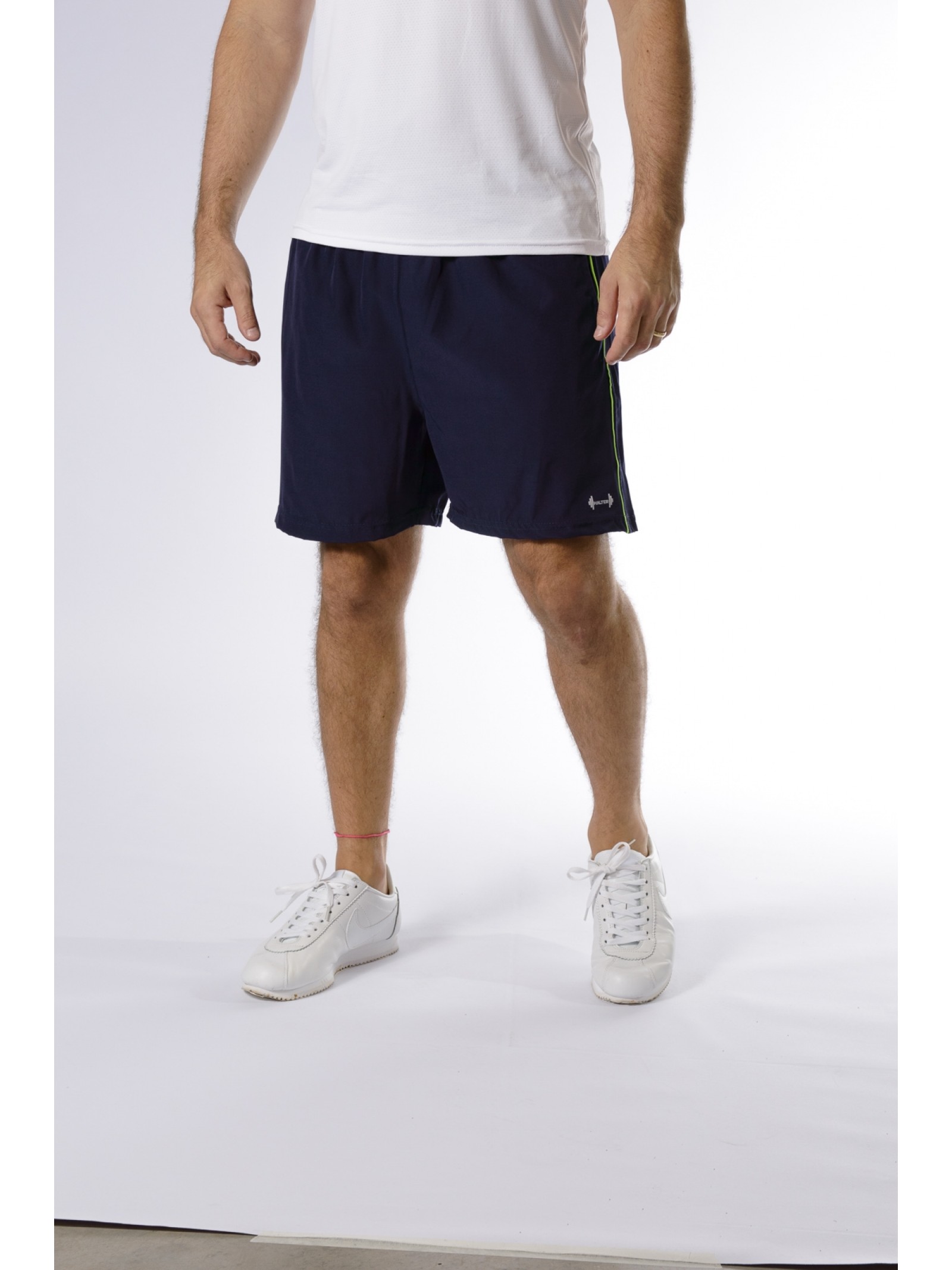 BERMUDA DE TACTEL COM   ELASTANO MARINHO 4086