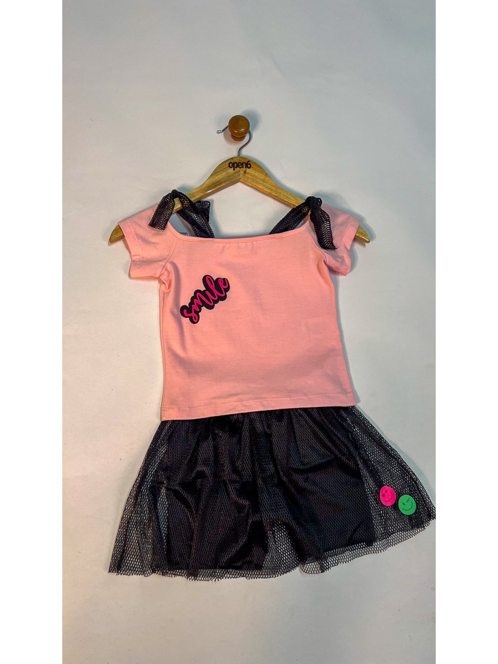 CONJUNTO INFANTIL FEMININO SMILE ROSA 2361 - FTK BRAND 