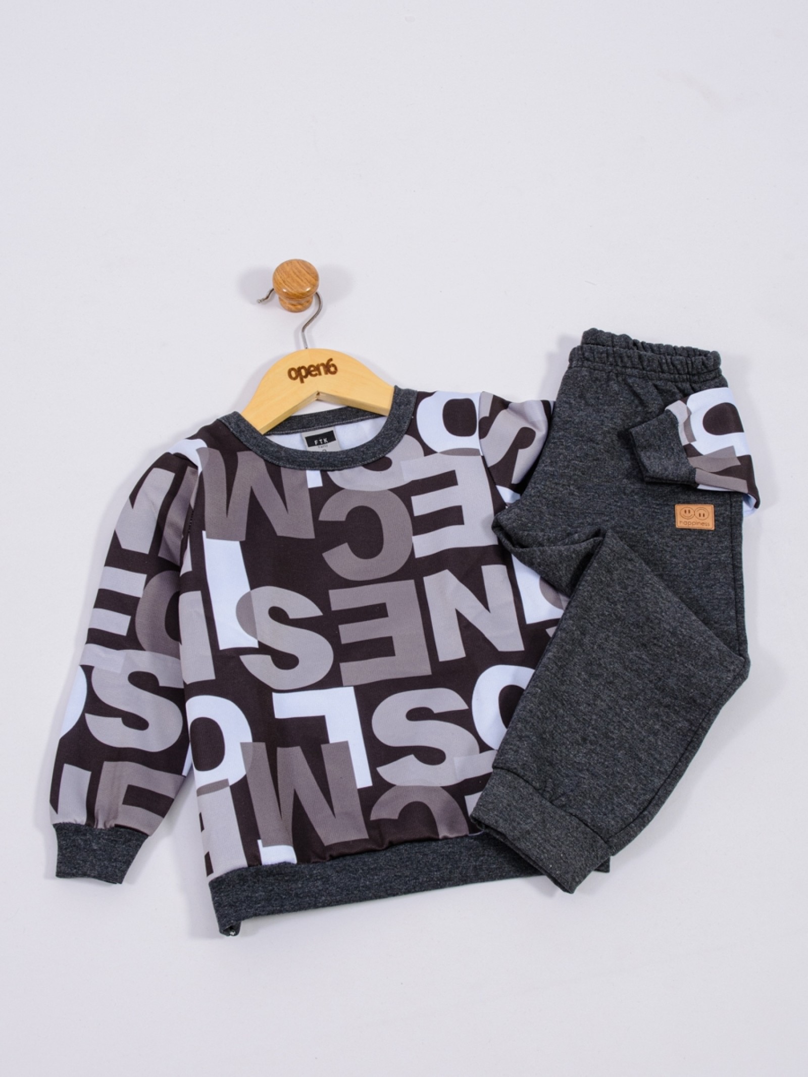 CONJUNTO INFANTIL MASCULINO CORES CINZA  2458 - FTK BRAND 