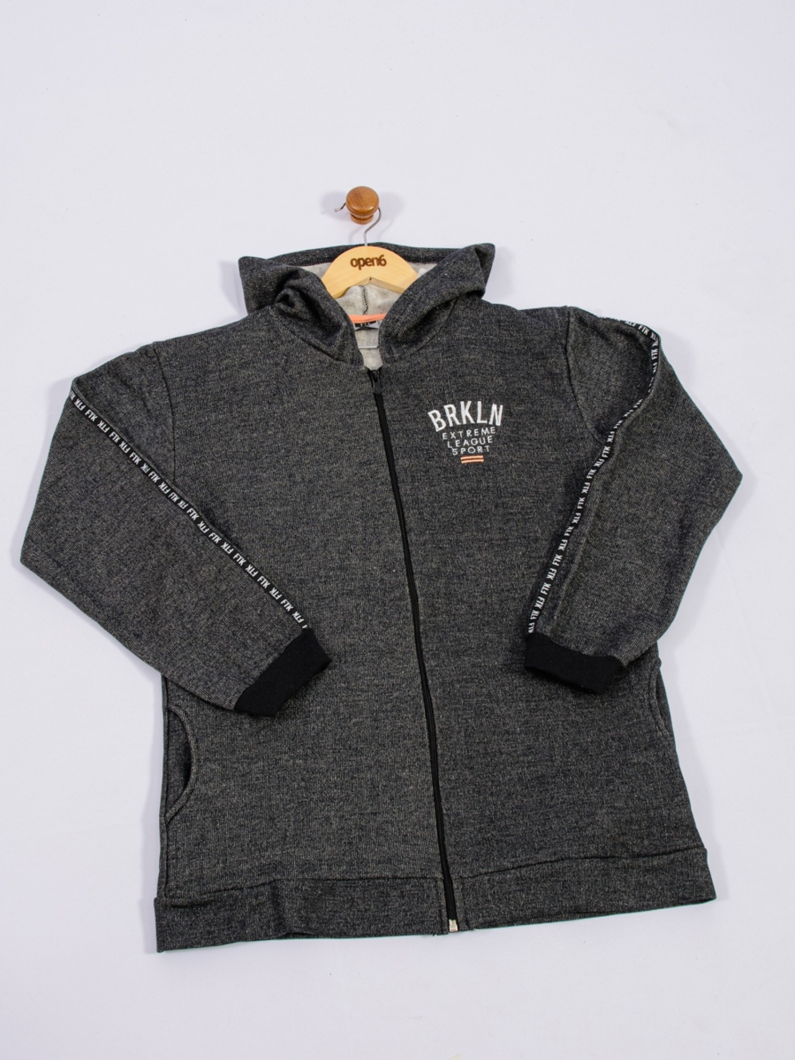 JAQUETA TEEN MASCULINA BRKLN PRETA  2479 - FTK BRAND 