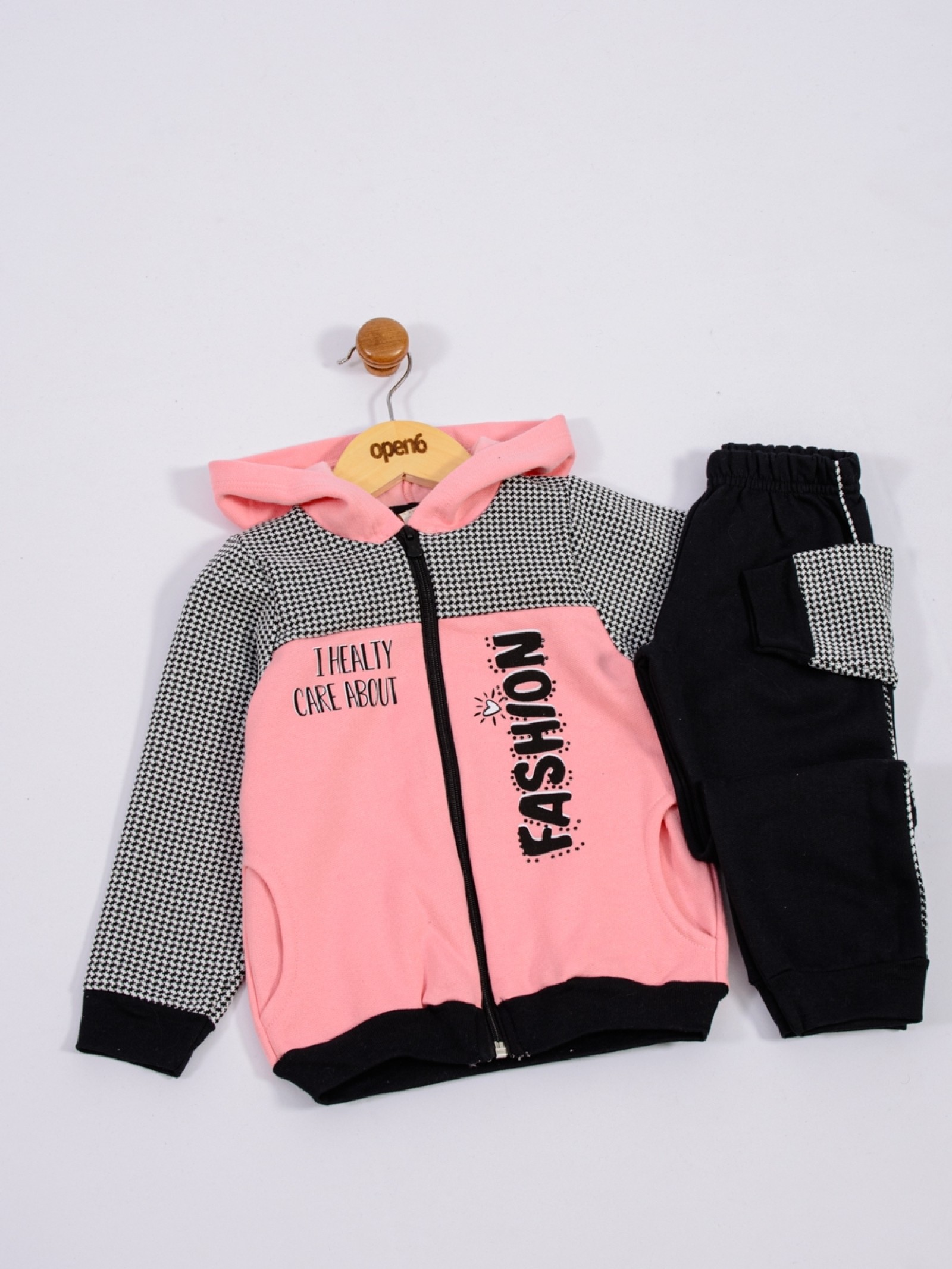 CONJUNTO INFANTIL FEMININO FASHION SALMÃO 2428 - FTK BRAND 