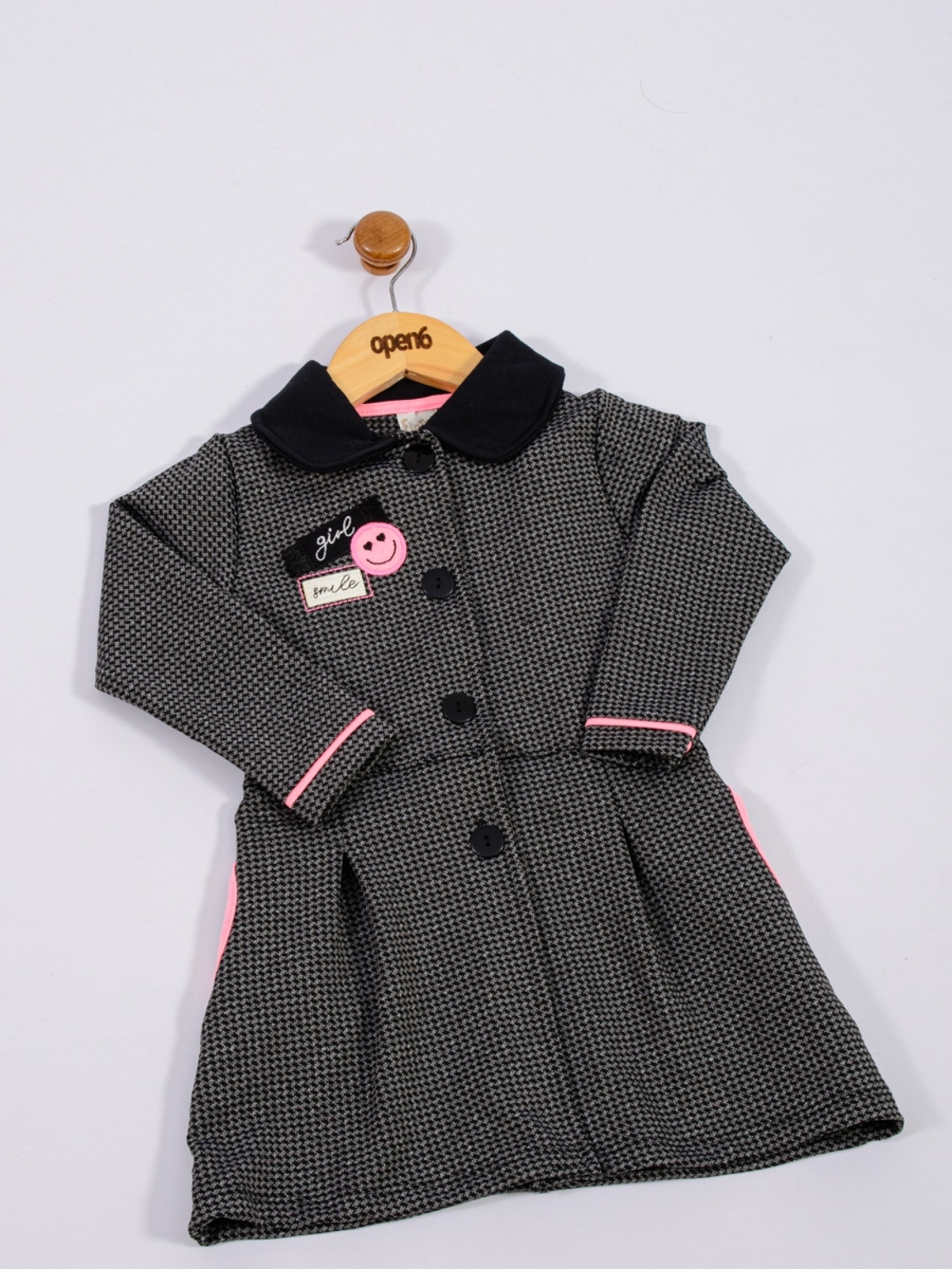CASACO VESTIDO INFANTIL FEMININO SMILE MESCLA 2432 - FTK BRAND 