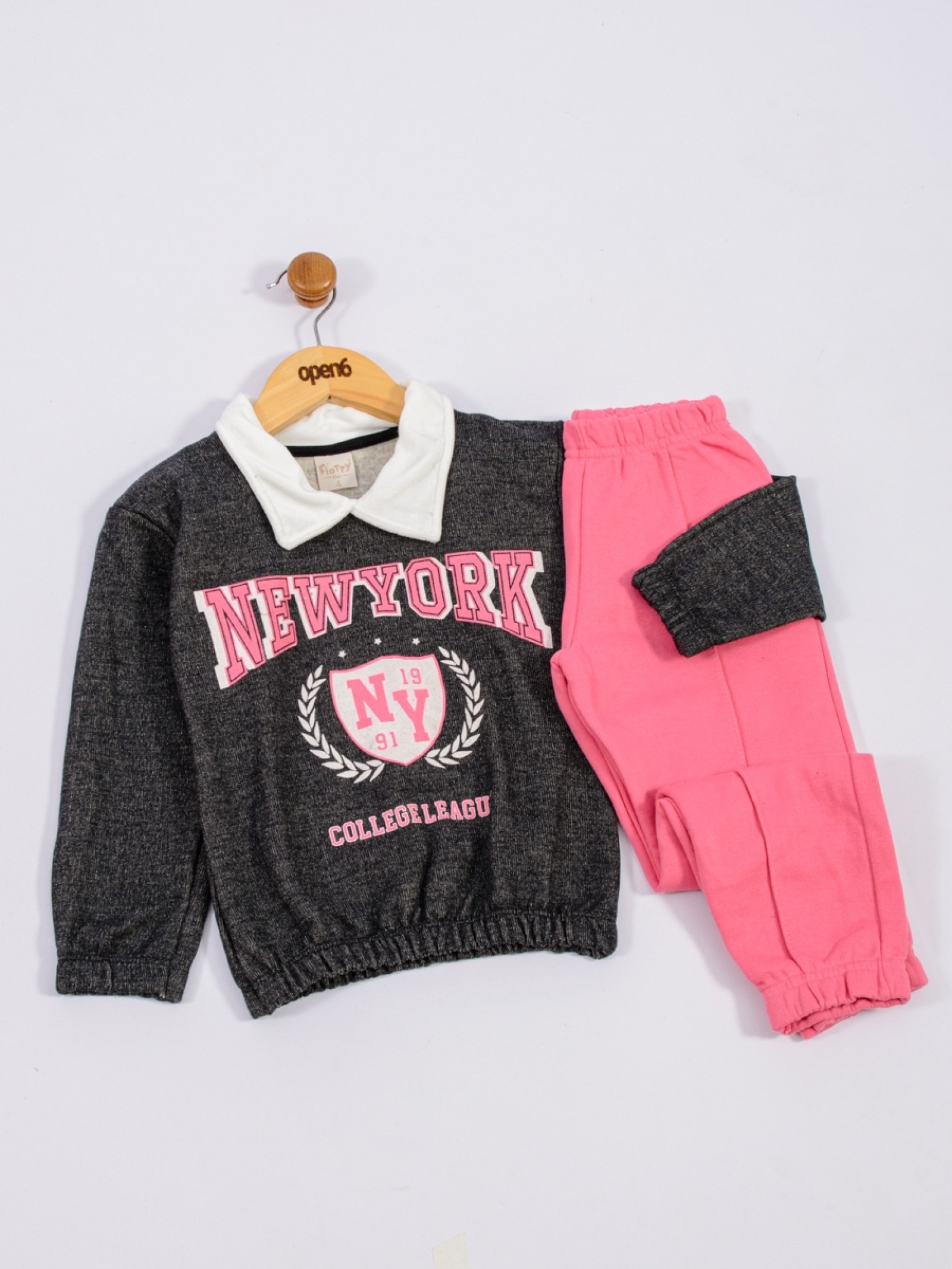 CONJUNTO INFANTIL FEMININO NEW YORK  PRETO  2440 - FTK BRAND 