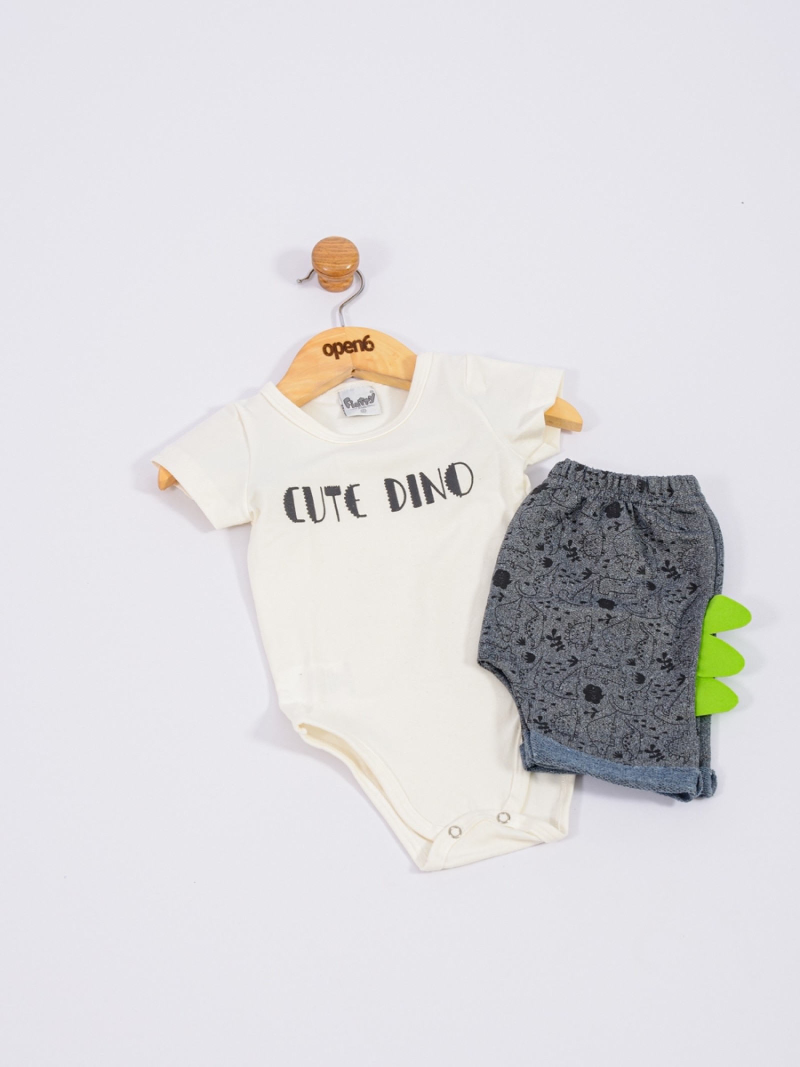 CONJUNTO BEBÊ MASCULINO DINO OFF WHITE 2227 - FTK BRAND