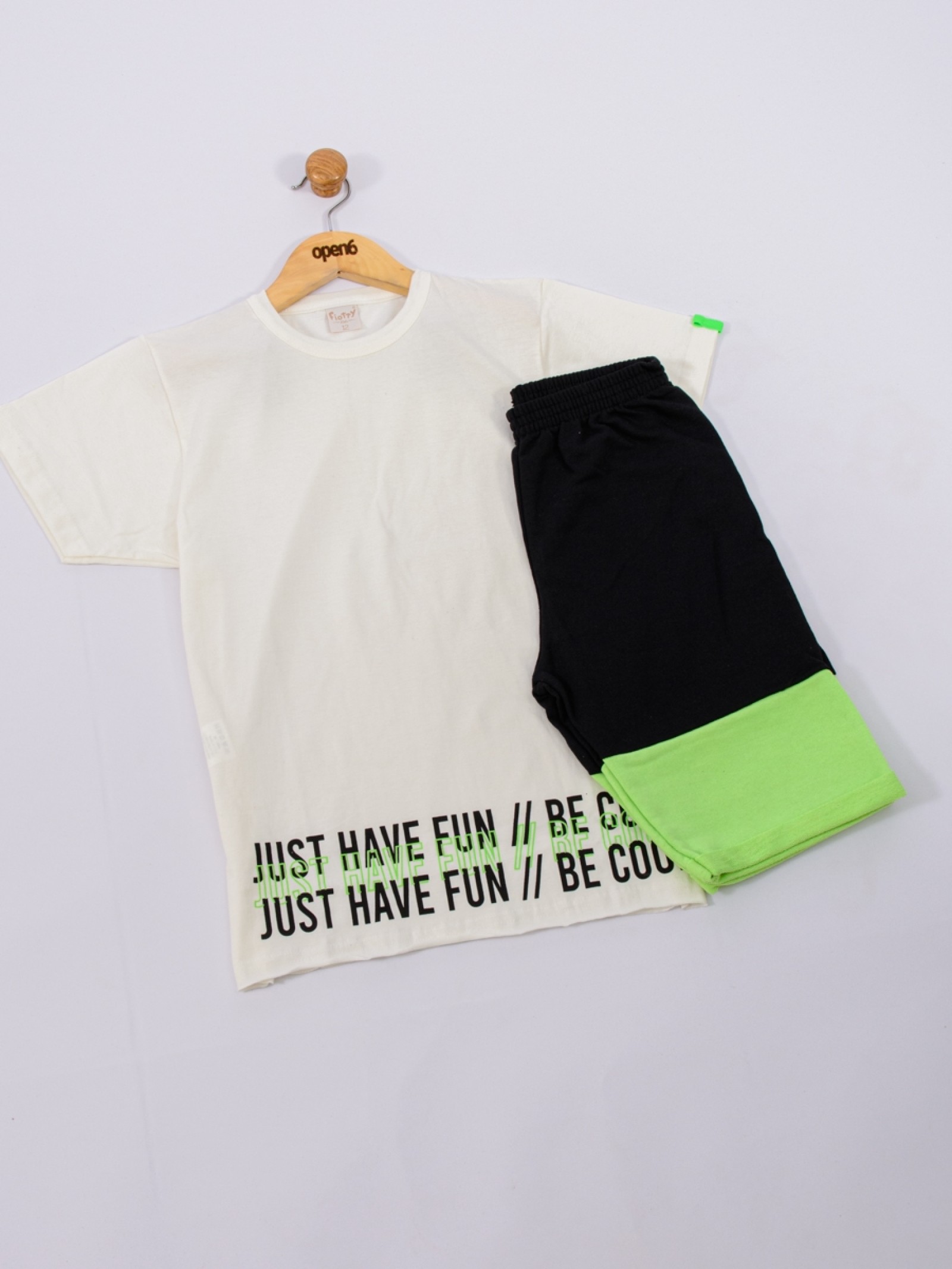 CONJUNTO INFANTIL MASCULINO HAVE FUN OFF WHITE 2247 - FTK BRAND 