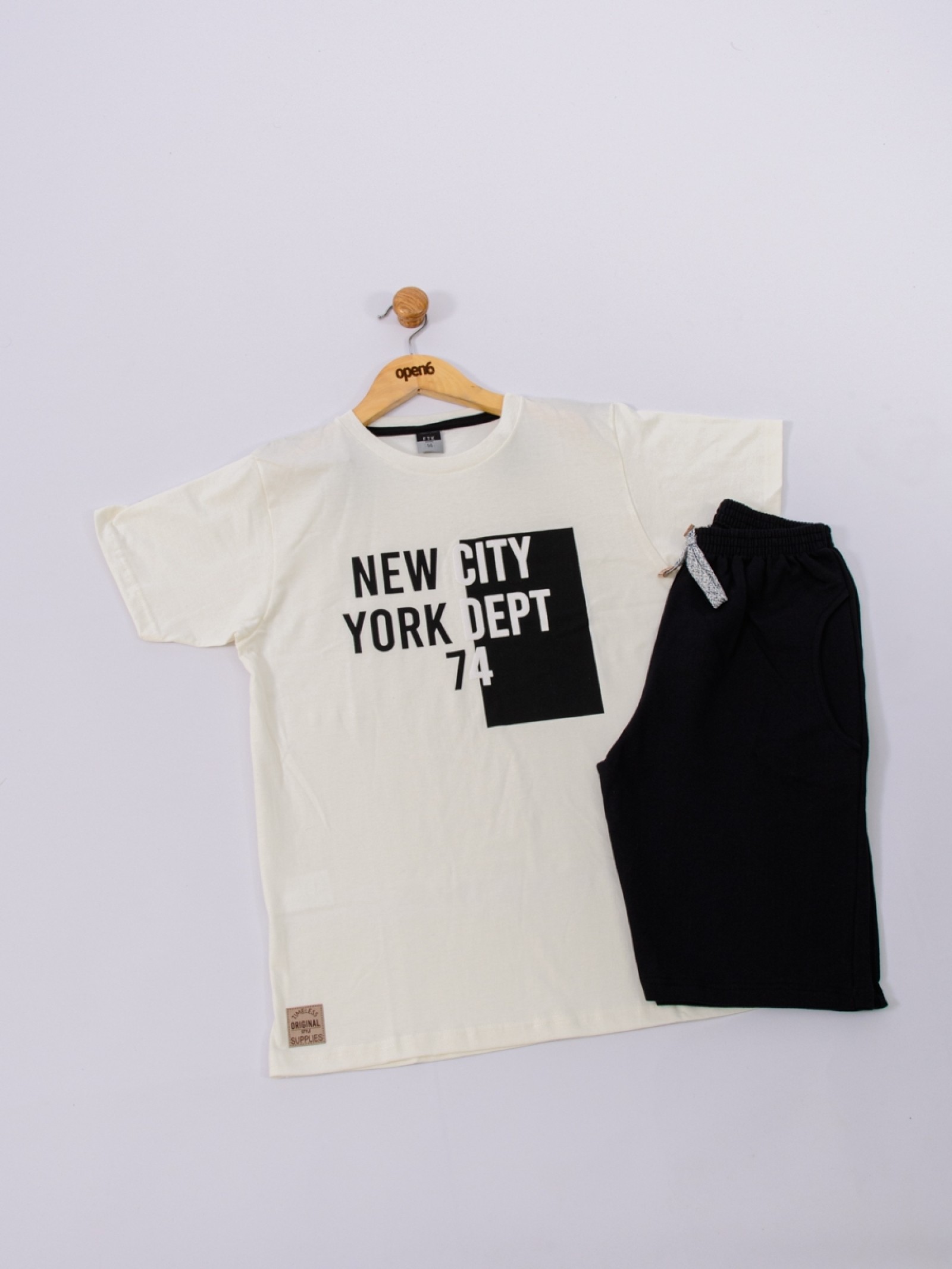 CONJUNTO INFANTIL MASCULINO NEW YORK PRETO 2265 - FTK BRAND 
