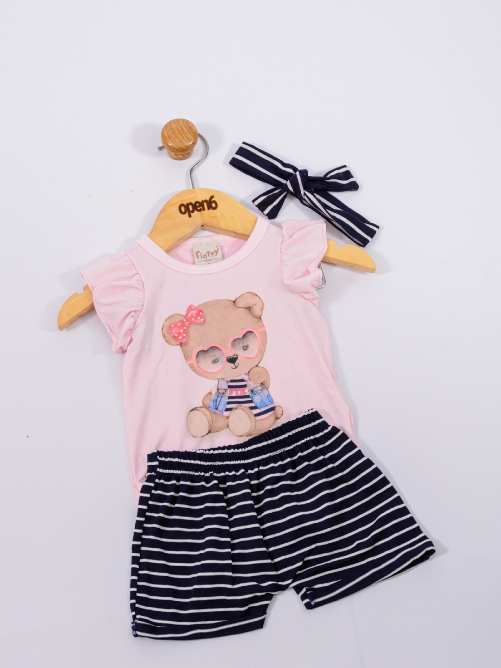 CONJUNTO BEBÊ FEMININO URSINHA MARINHO 2175 - FTK BRAND 