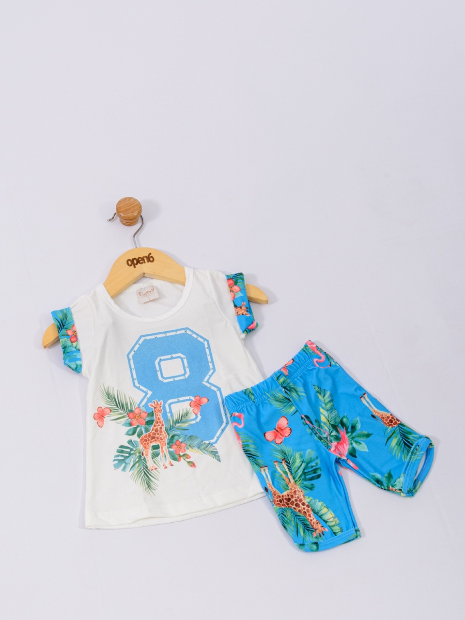 CONJUNTO INFANTIL FEMININO NUMERAL AZUL 2185 - FTK BRAND 