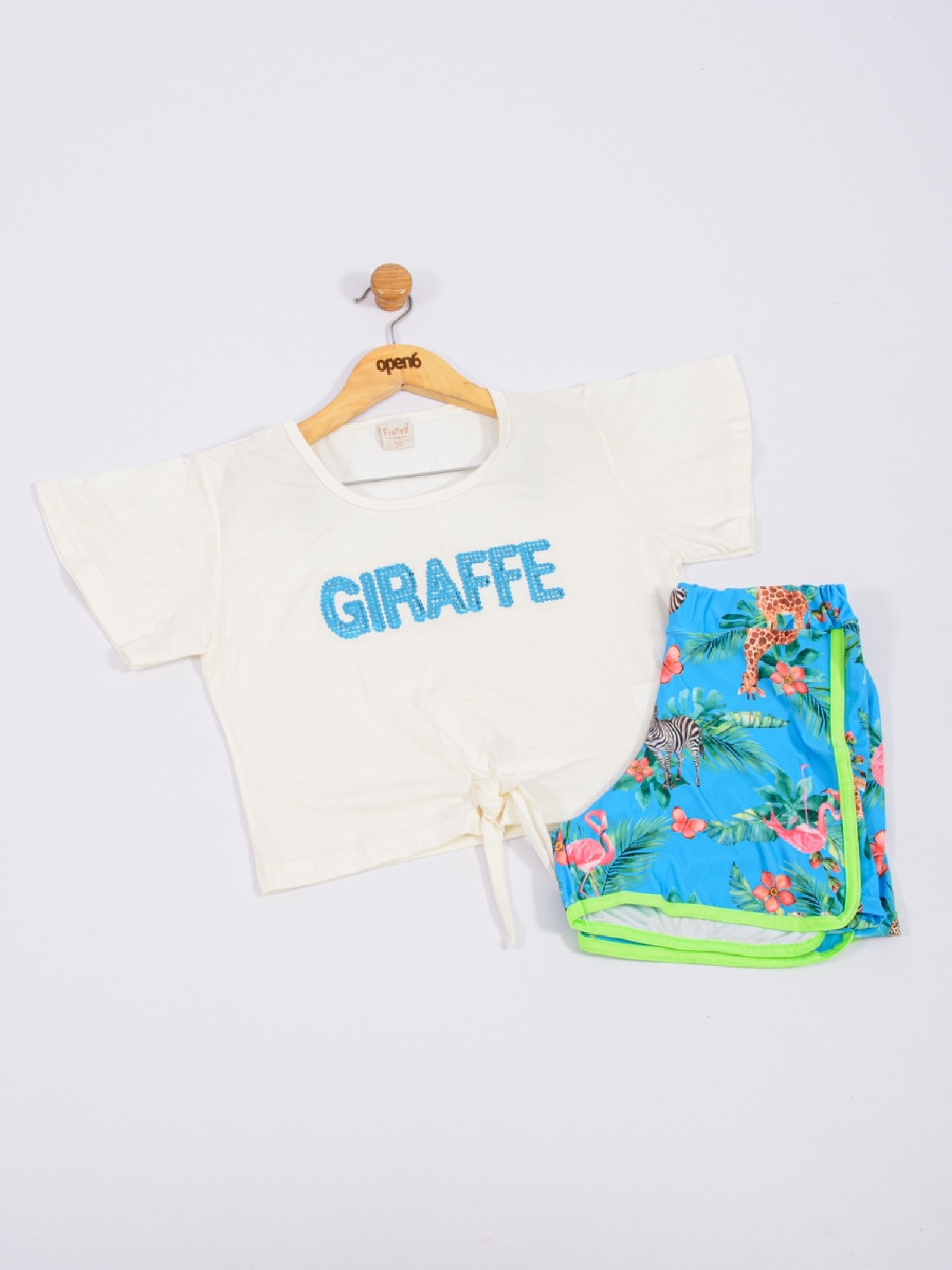 CONJUNTO TEEN FEMININO GIRAFFE OFF WHITE 2223 - FTK BRAND 