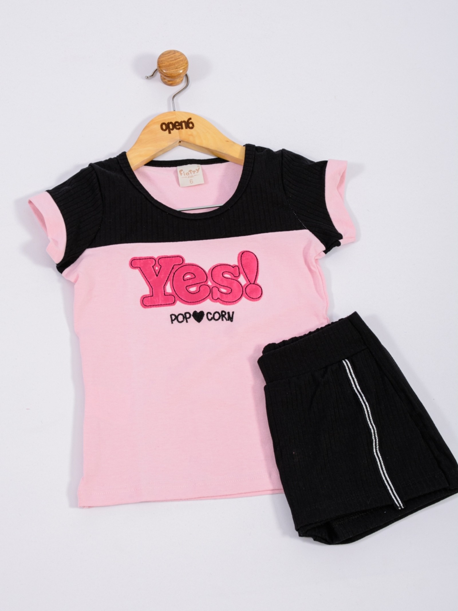 CONJUNTO INFANTIL FEMININO YES PRETO 2203 - FTK BRAND