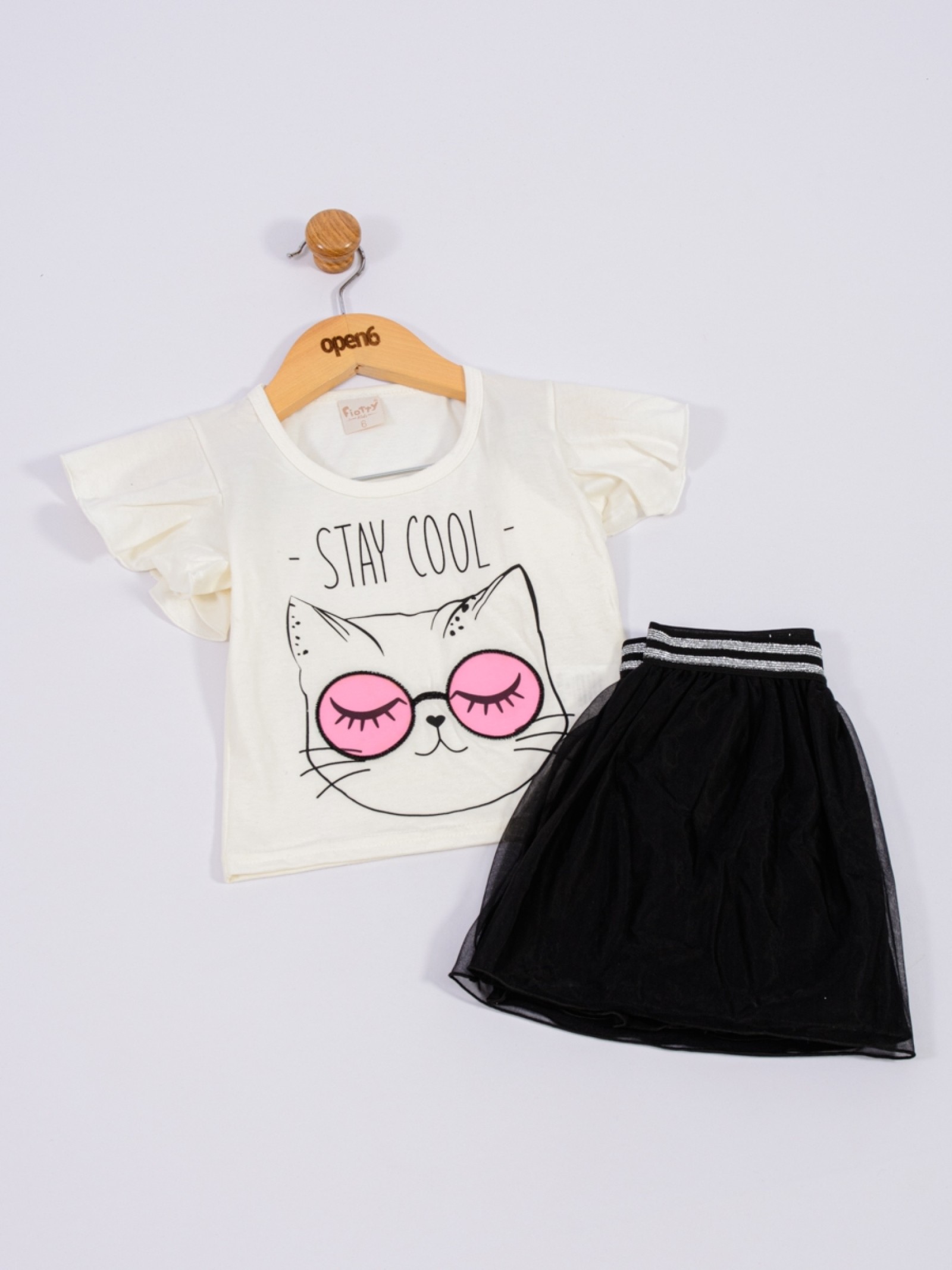 CONJUNTO INFANTIL GATINHO OFF WHITE 2209 - FTK BRAND