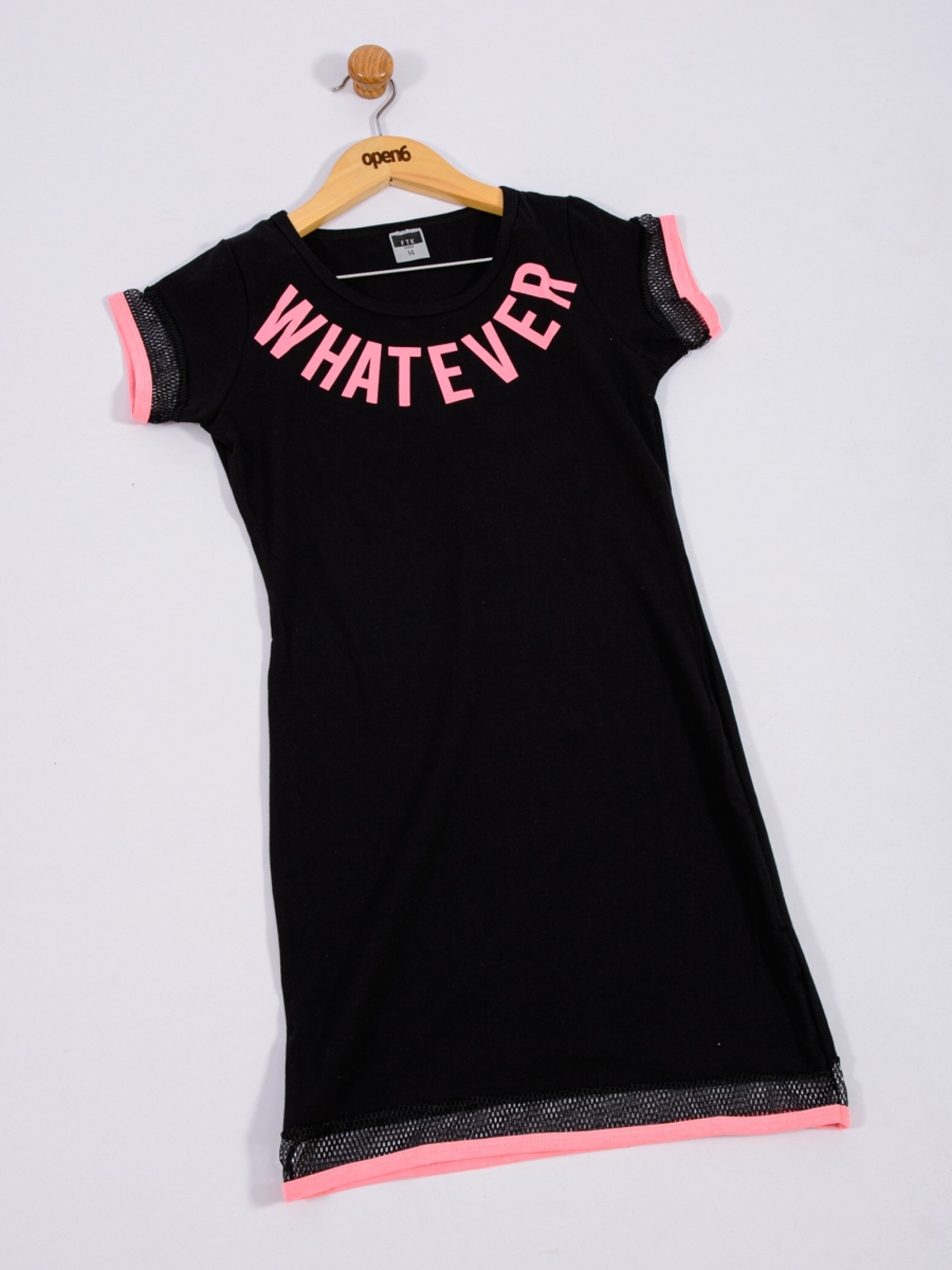 VESTIDO TEEN FEMININO WHATEVER  ROSA 2261 - FTK BRAND