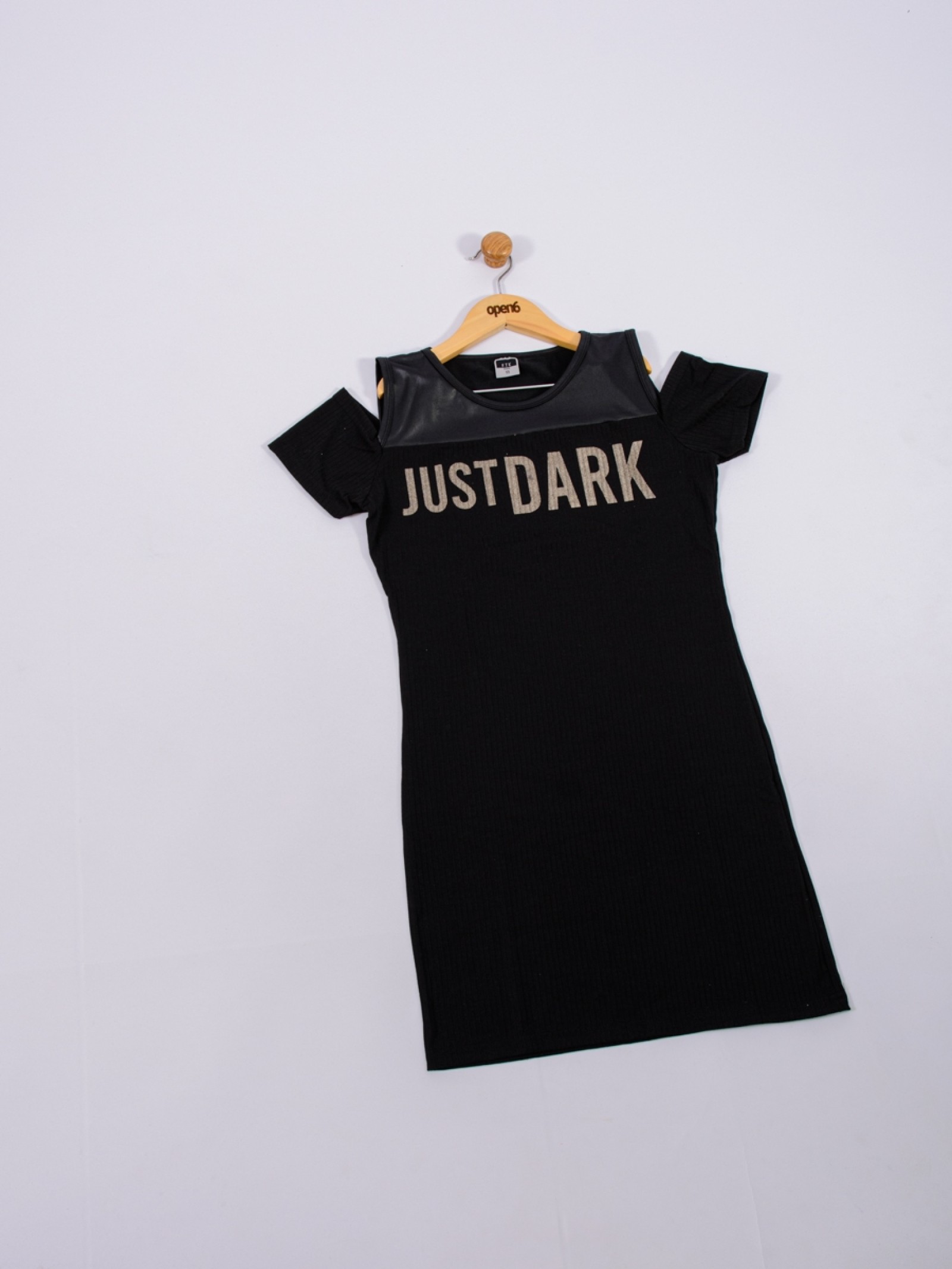VESTIDO TEEN FEMININO JUST DARK PRETO 2263 - FTK BRAND 