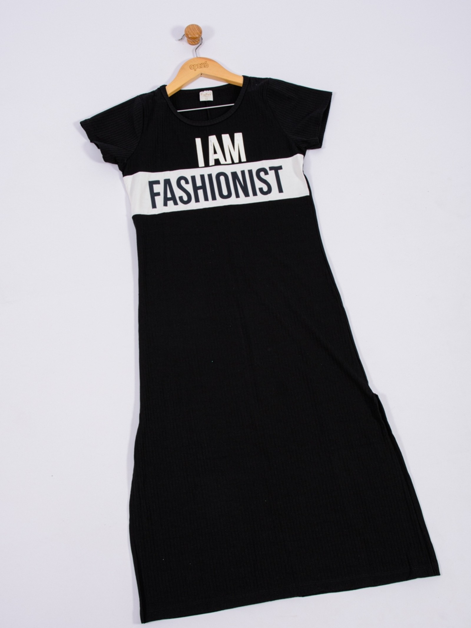 VESTIDO TEEN FEMININO FASHIONIST PRETO 2214- FTK BRAND