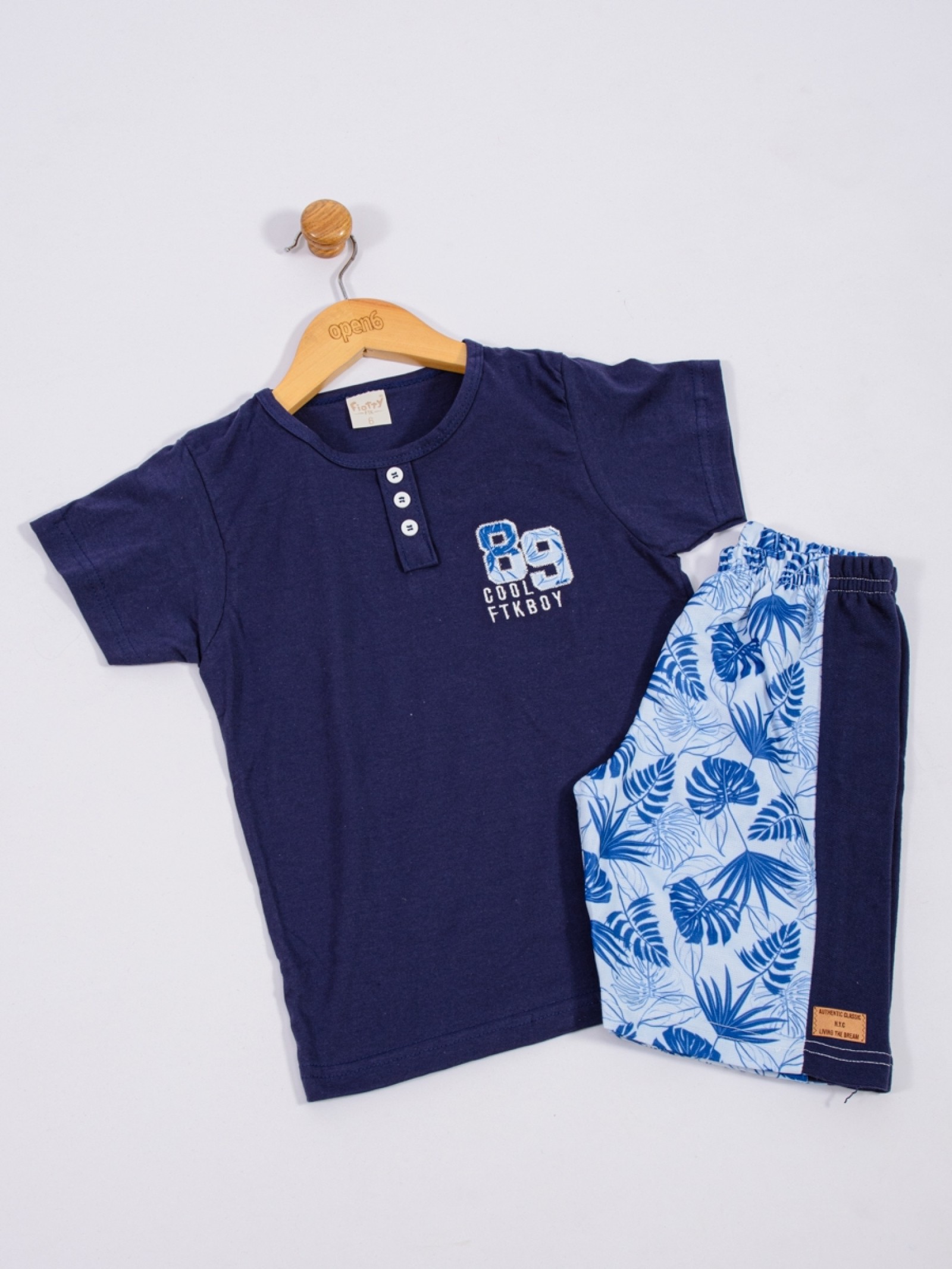 CONJUNTO INFANTIL MASCULINO NUMBER MARINHO 2394 - FTK BRAND