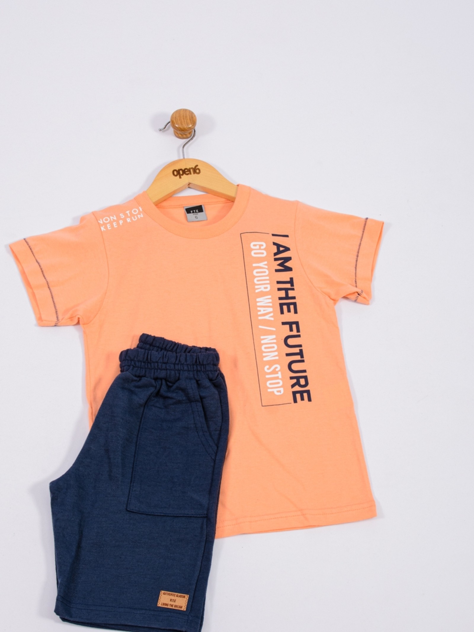 CONJUNTO INFANTIL MASCULINO FUTURE LARANJA 2398 - FTK BRAND