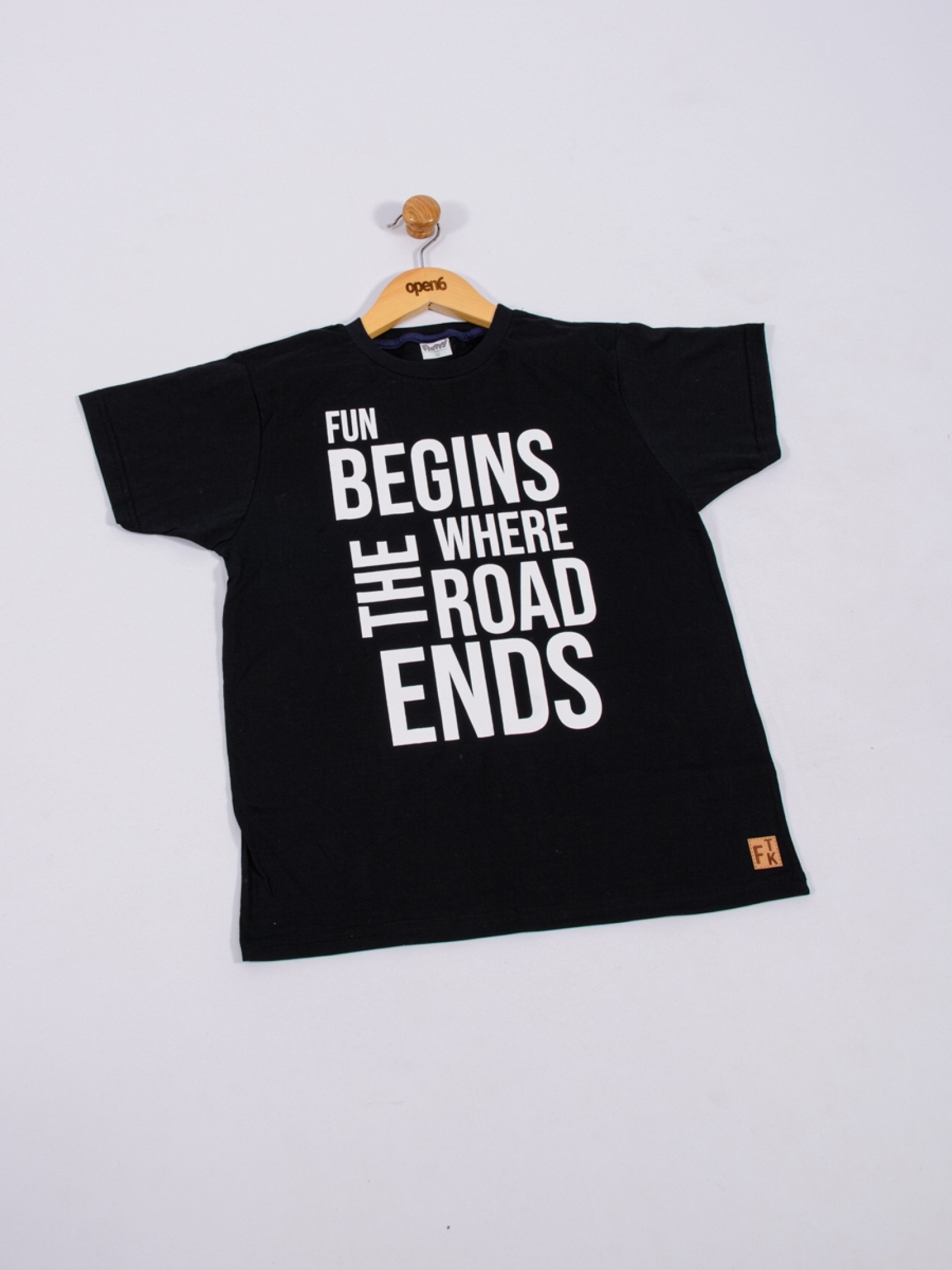 CAMISETA TEEN MASCULINO HAVE FUN PRETO 2408 - FTK BRAND